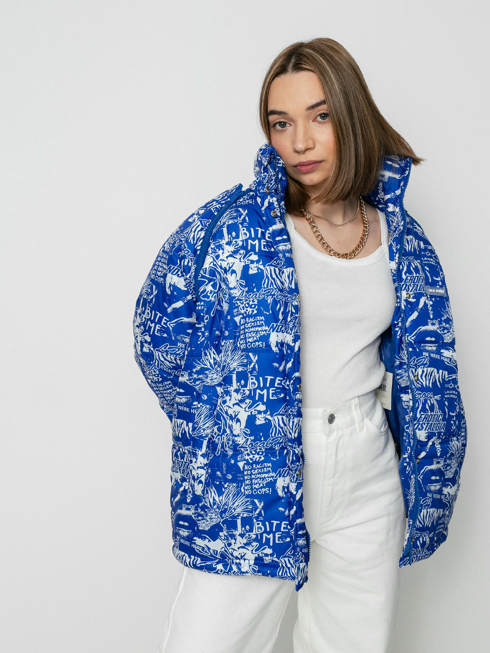 Local Heroes Riot Puff Jacke Wmn (blue/white)