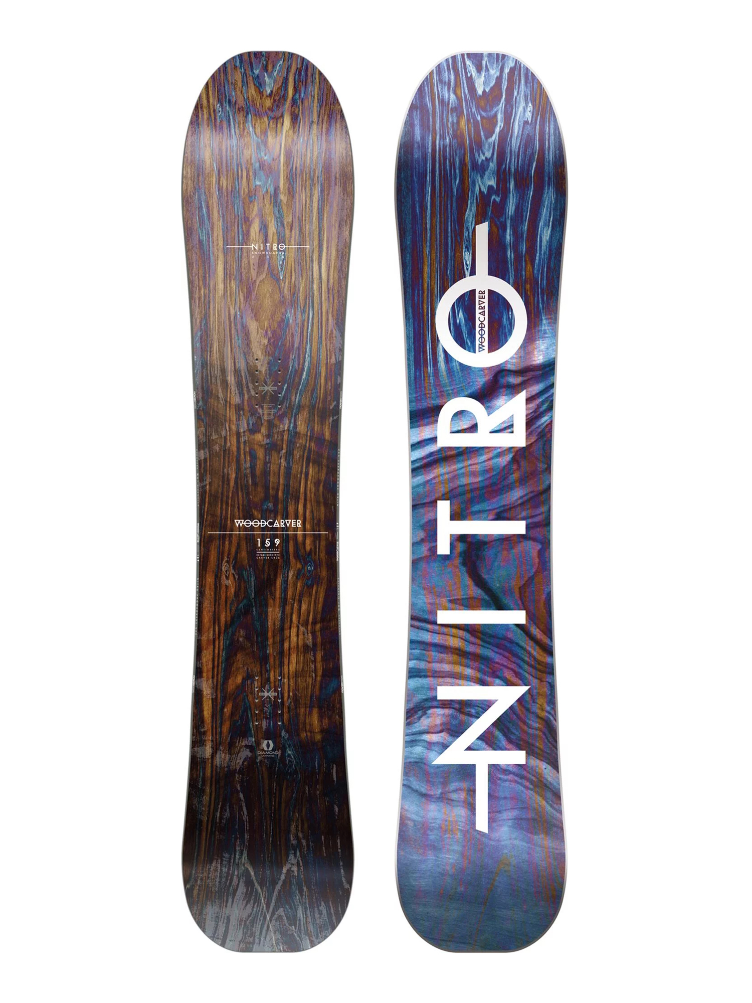Mens Nitro Woodcarver Snowboard (blue/red/white)