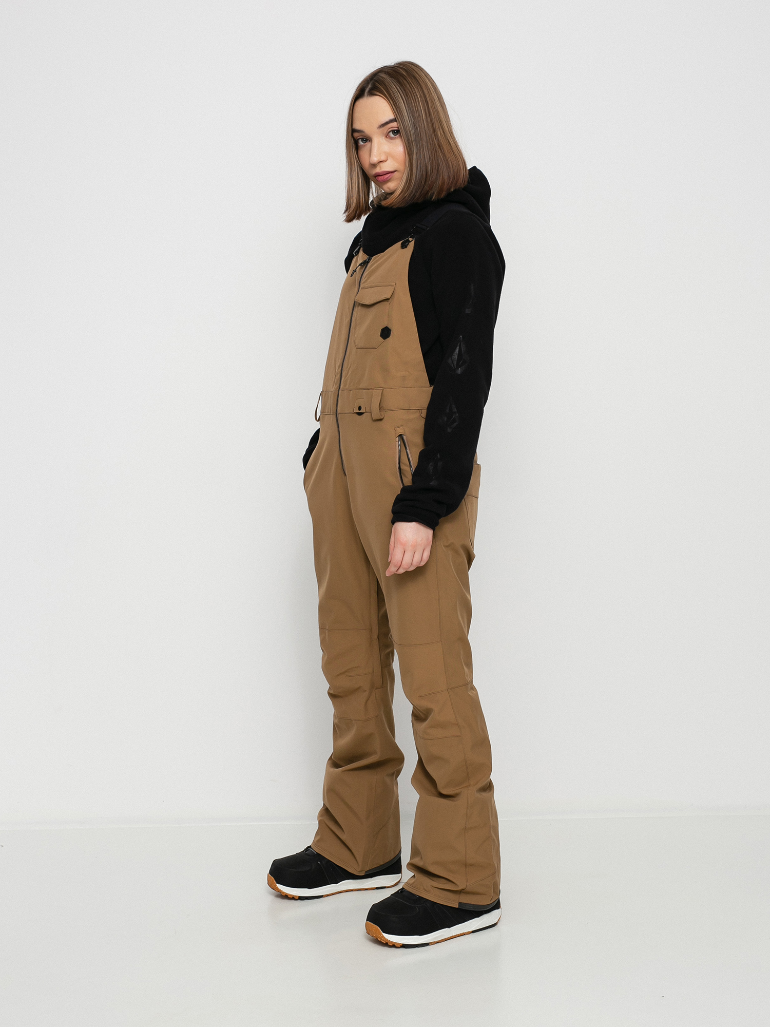 Damen Volcom Swift Bib Overall Snowboardhose (coffee)