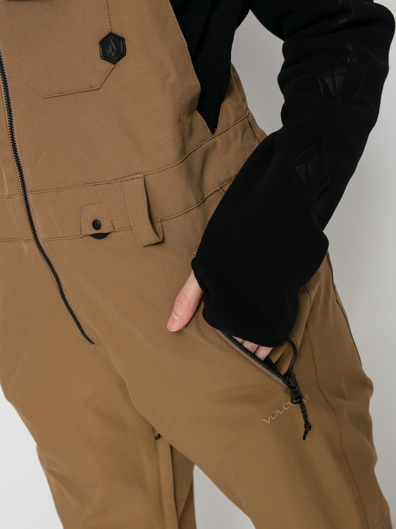 Damen Volcom Swift Bib Overall Snowboardhose (coffee)