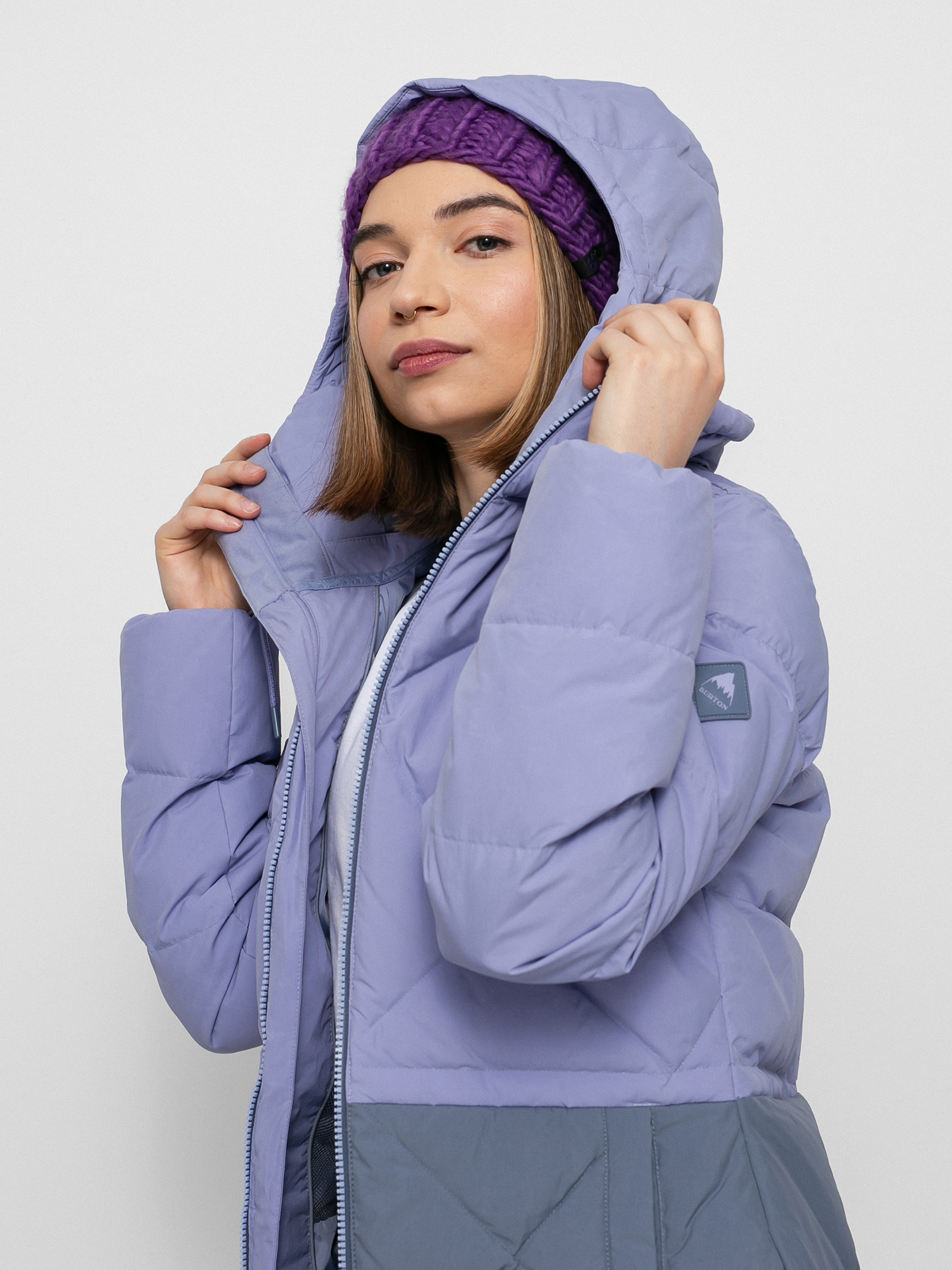 lilac parka
