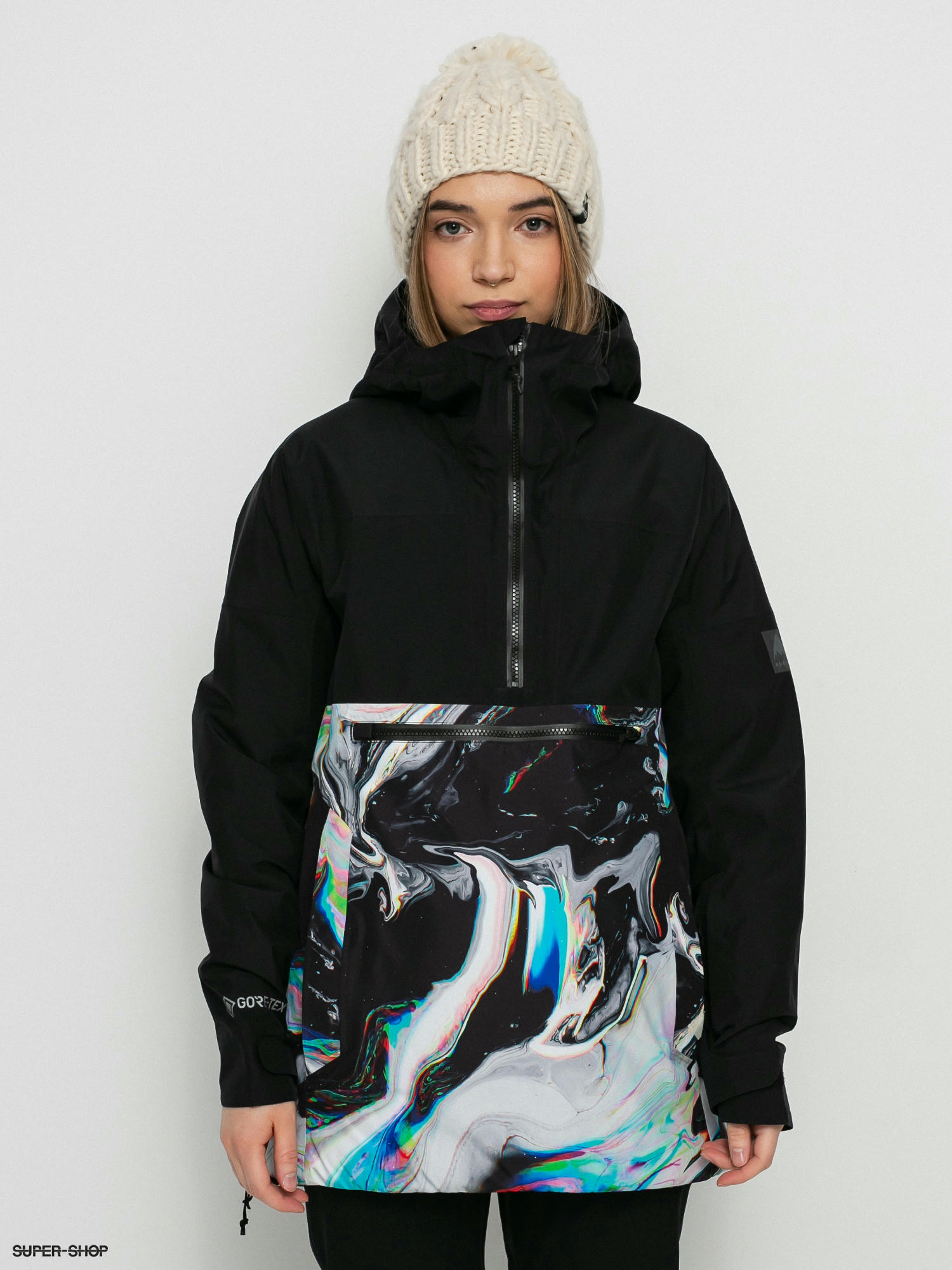 Burton Gore Tex Pillowline Anorak Snowboard jacket Wmn - black (true black /maalavidaa)