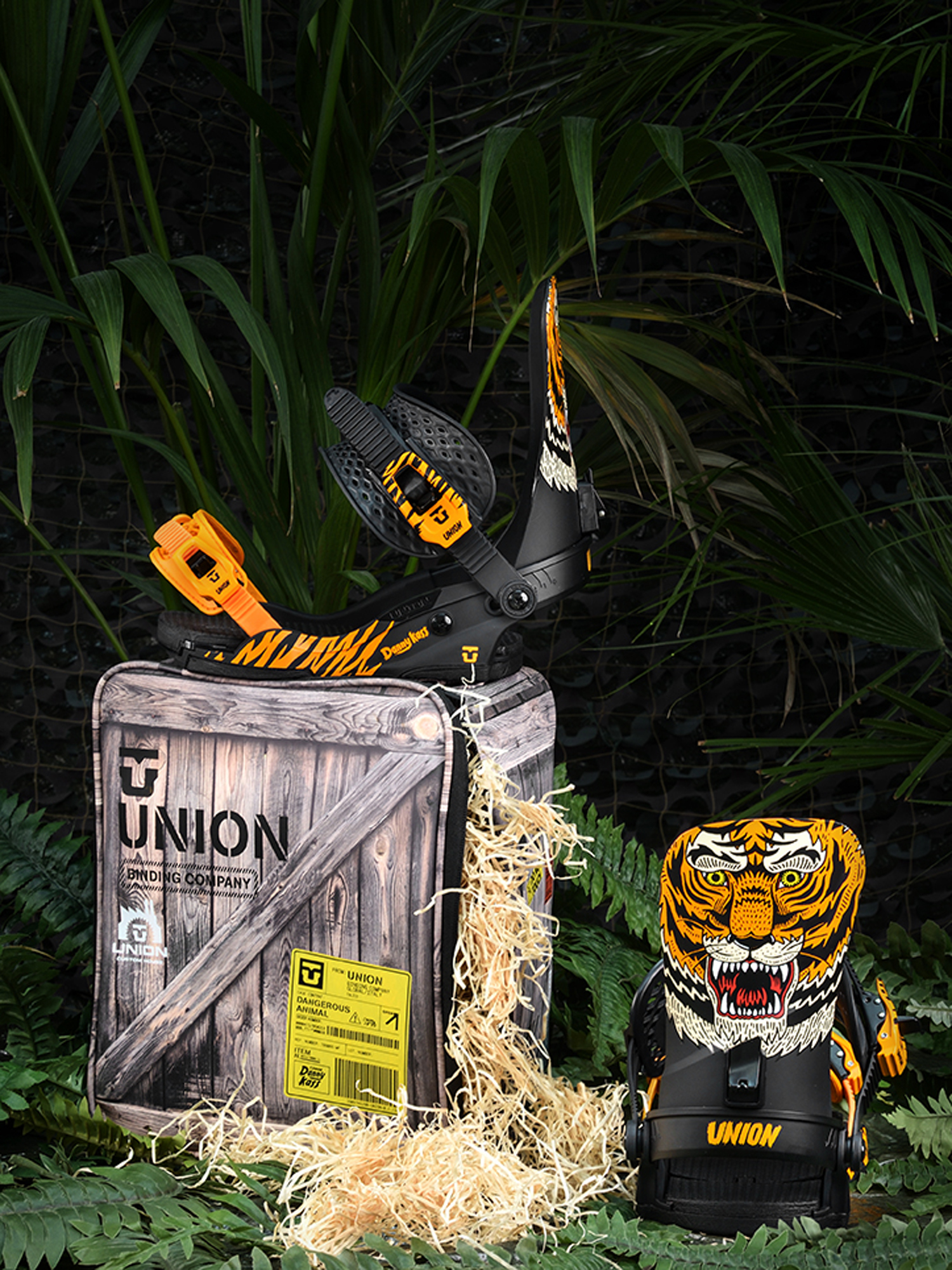 Mens Union Danny Kass 10 Year Snowboard bindings (tiger style)