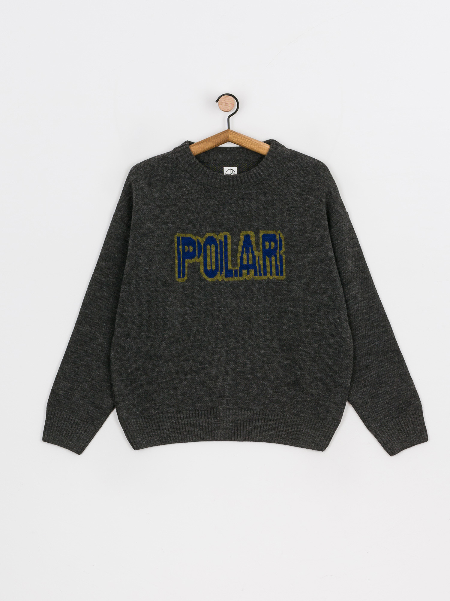 Polar Skate Earthquake Logo Knit Sweater (grey)