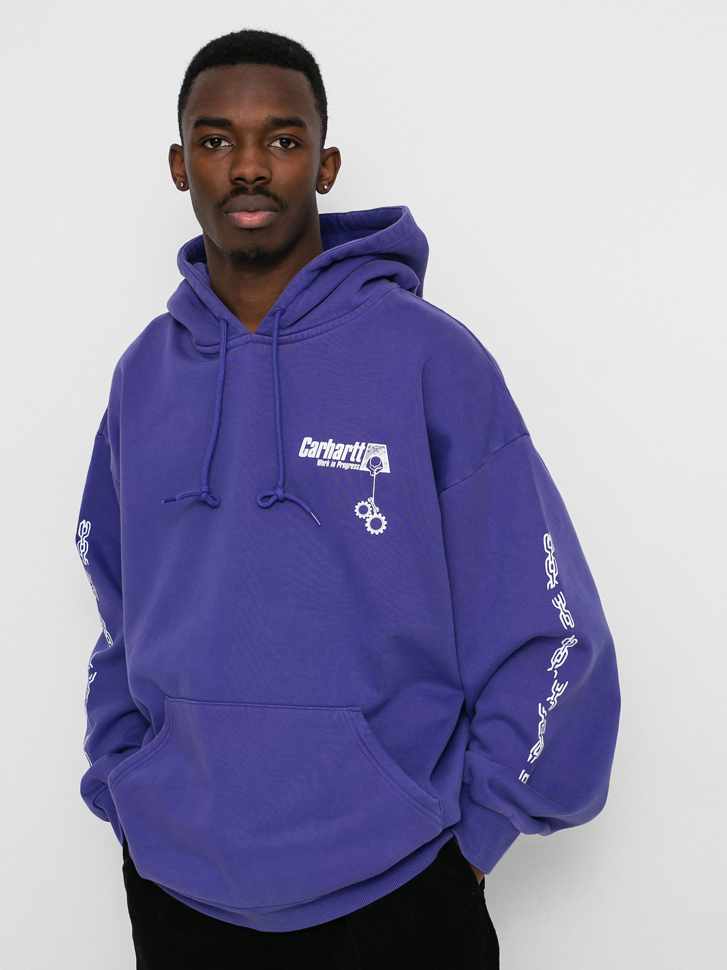 Carhartt WIP Scramble HD Hoodie (razzmic/white)