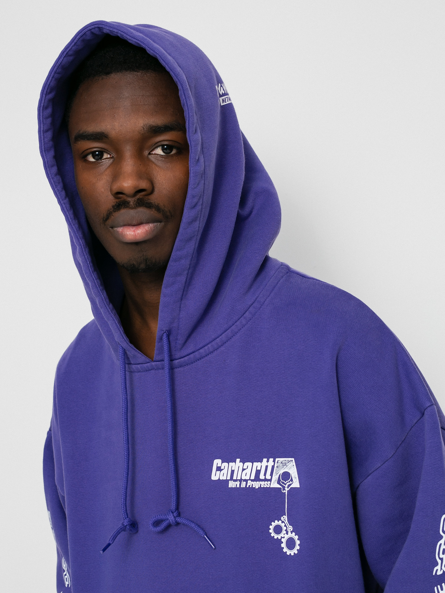 Carhartt WIP Scramble HD Hoodie (razzmic/white)