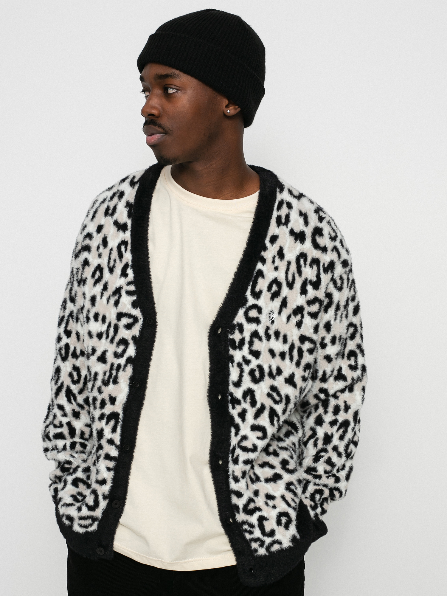 HUF Snow Leopard Cardigan (white)