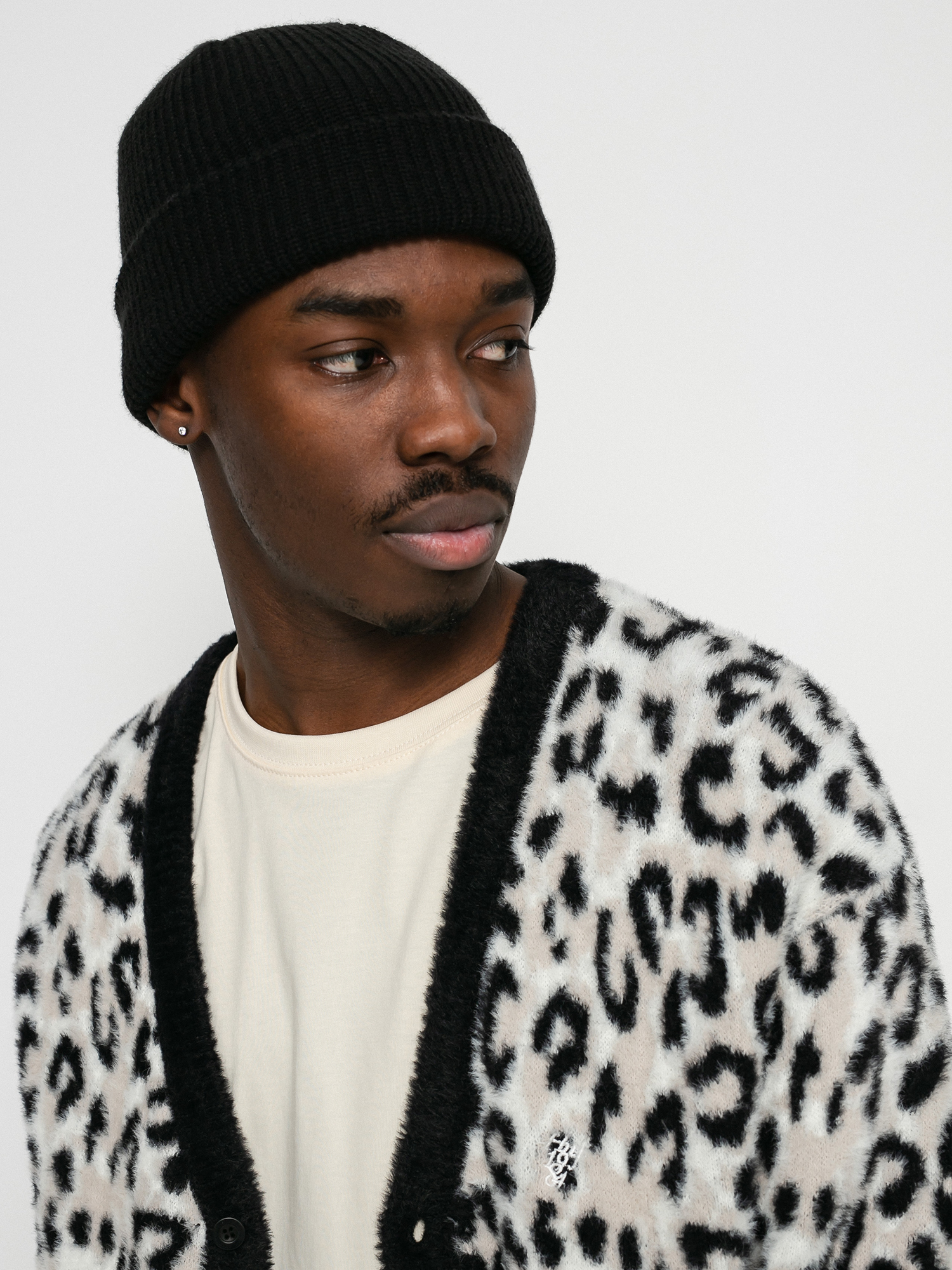 HUF Snow Leopard Cardigan (white)