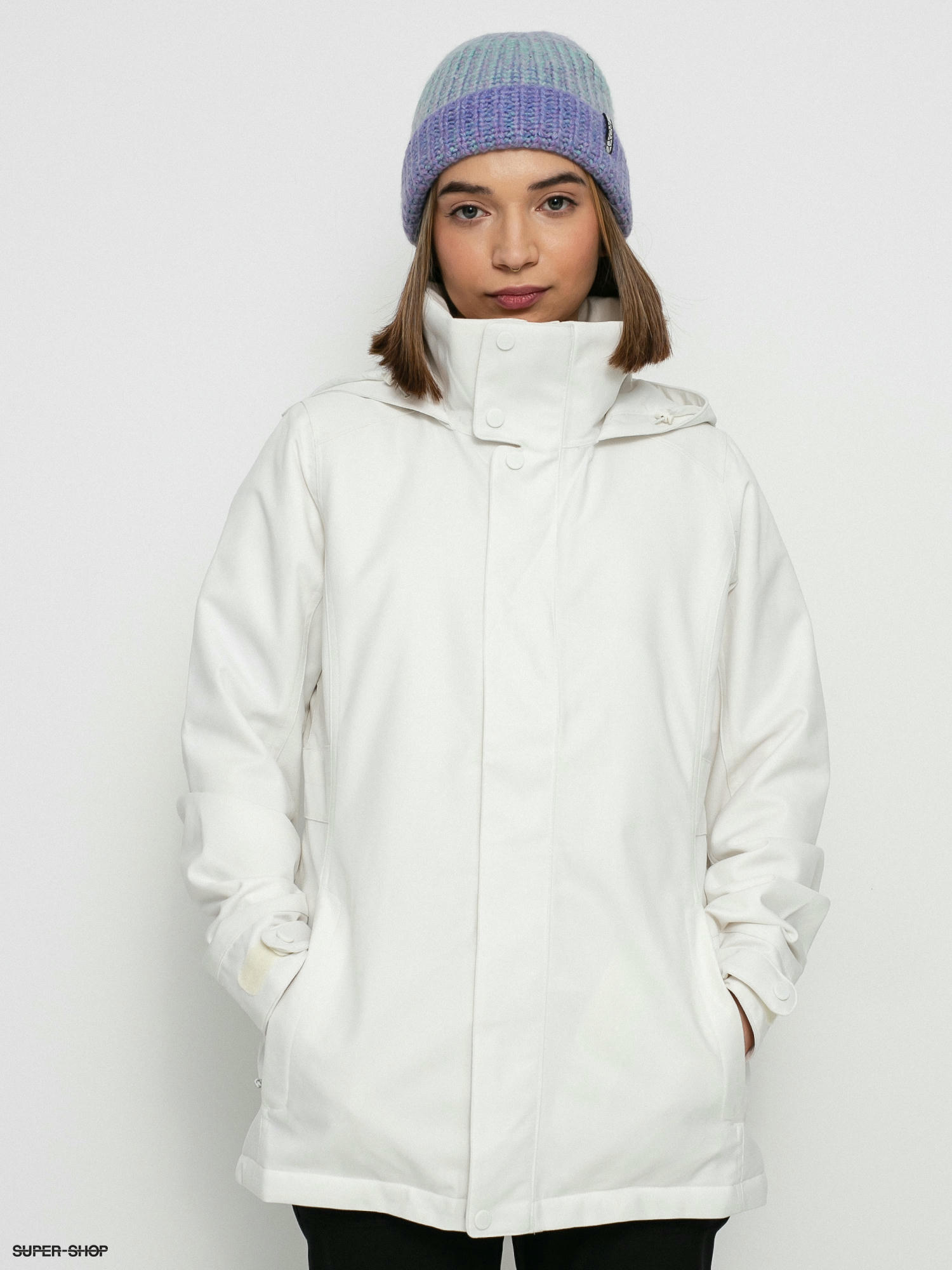 Womens Burton Jet Set Snowboard jacket (stout white)