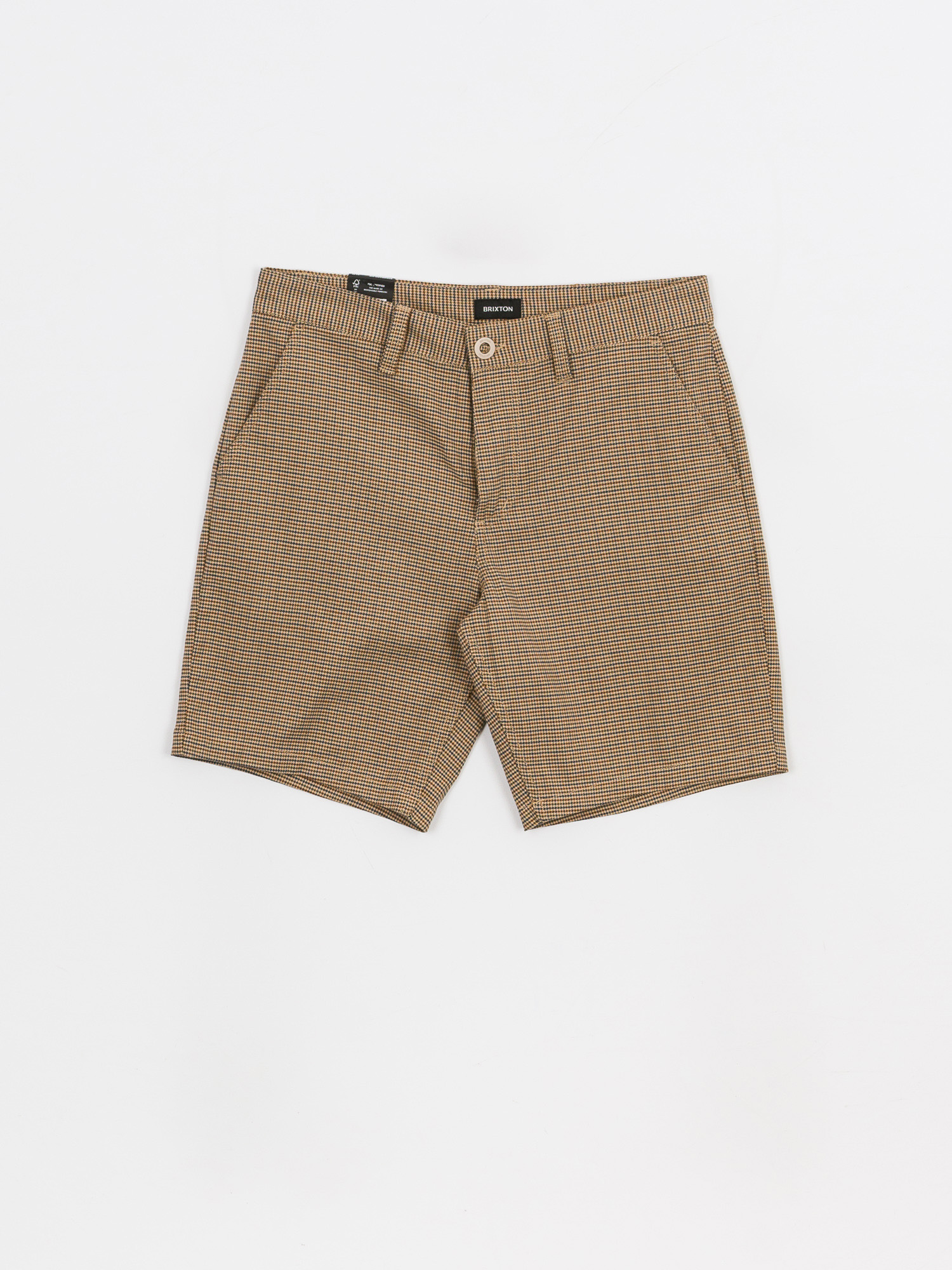 Brixton Choice Chino Shorts (vanilla houndstooth)
