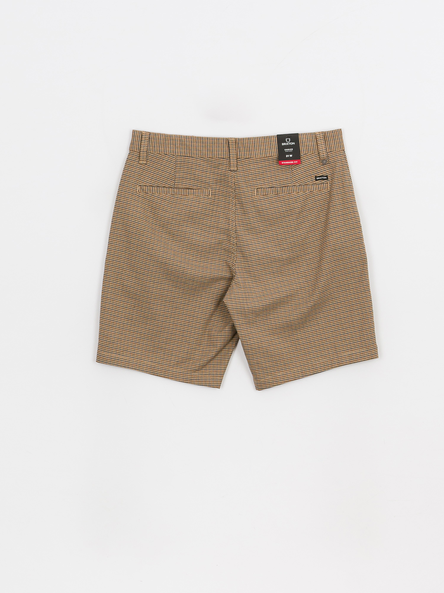 Brixton Choice Chino Shorts (vanilla houndstooth)