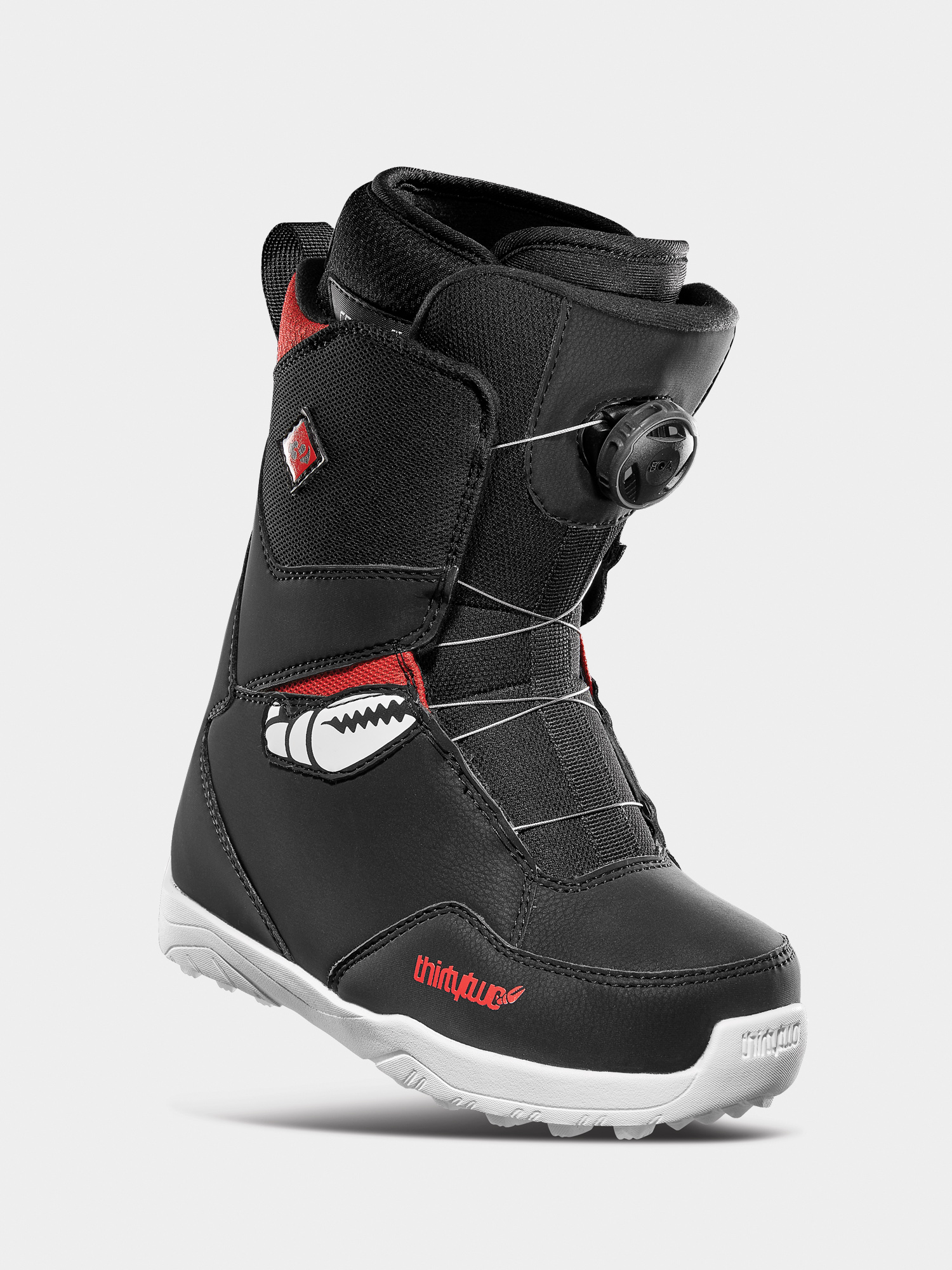 ThirtyTwo Youth Lashed Crab Grab Boa JR Snowboard boots (black/grey/red)