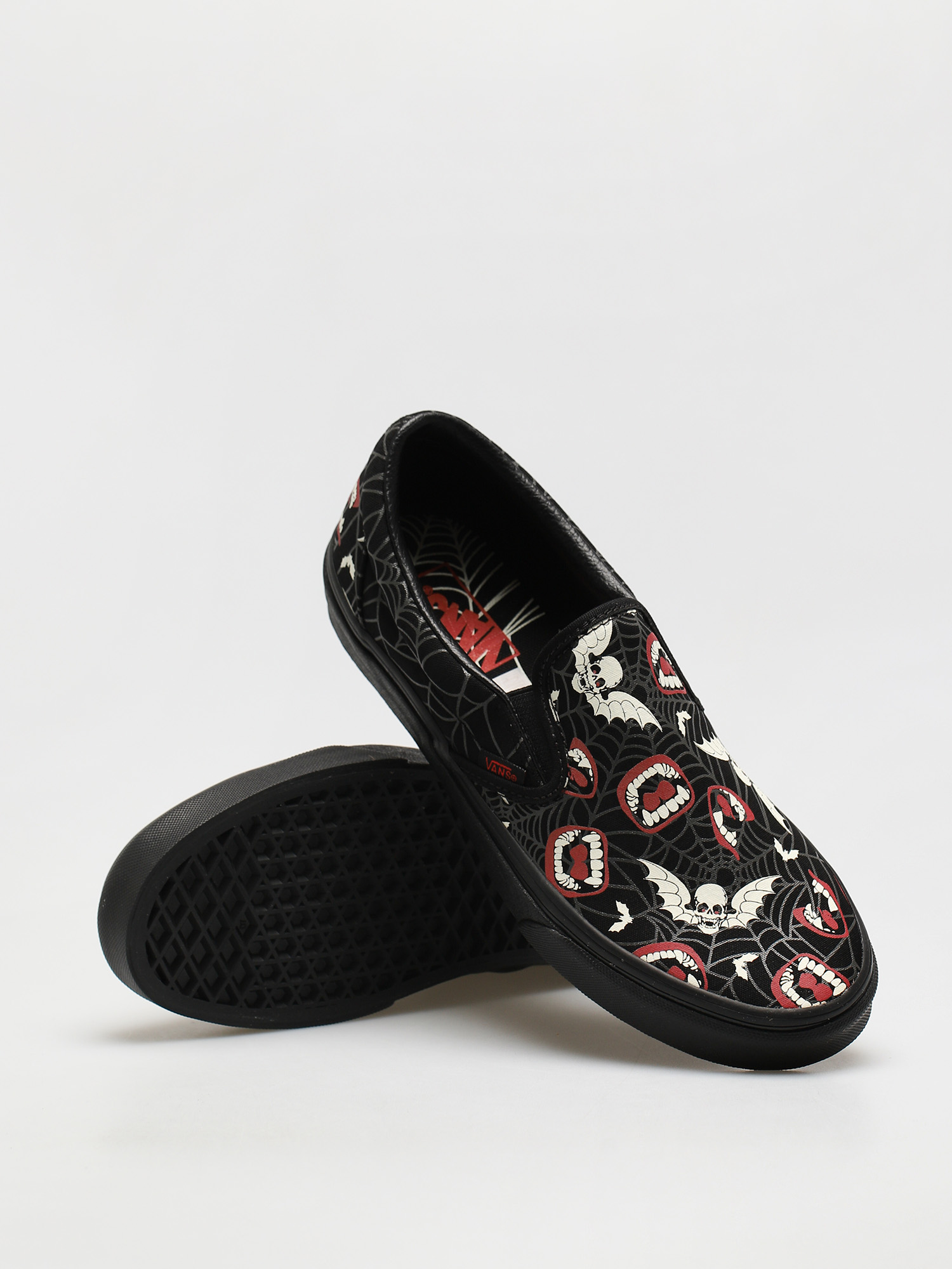 Vans Classic Slip On Shoes (glow frights/blk/blk)