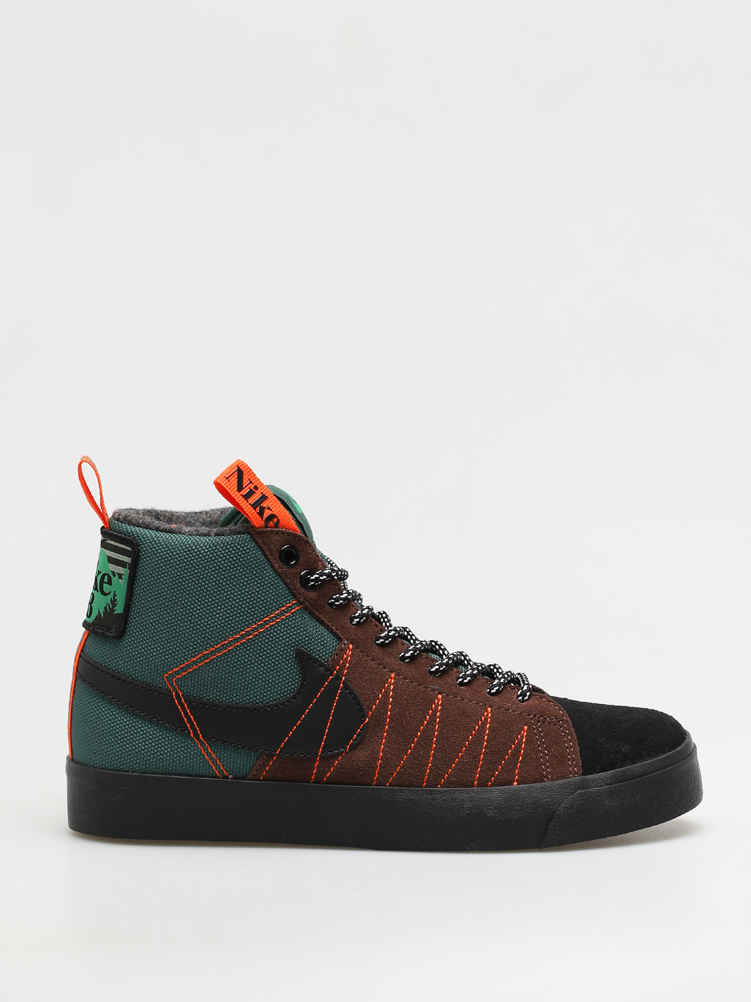 Nike SB Zoom Blazer Mid Premium Shoes (noble green/black white safety orange)