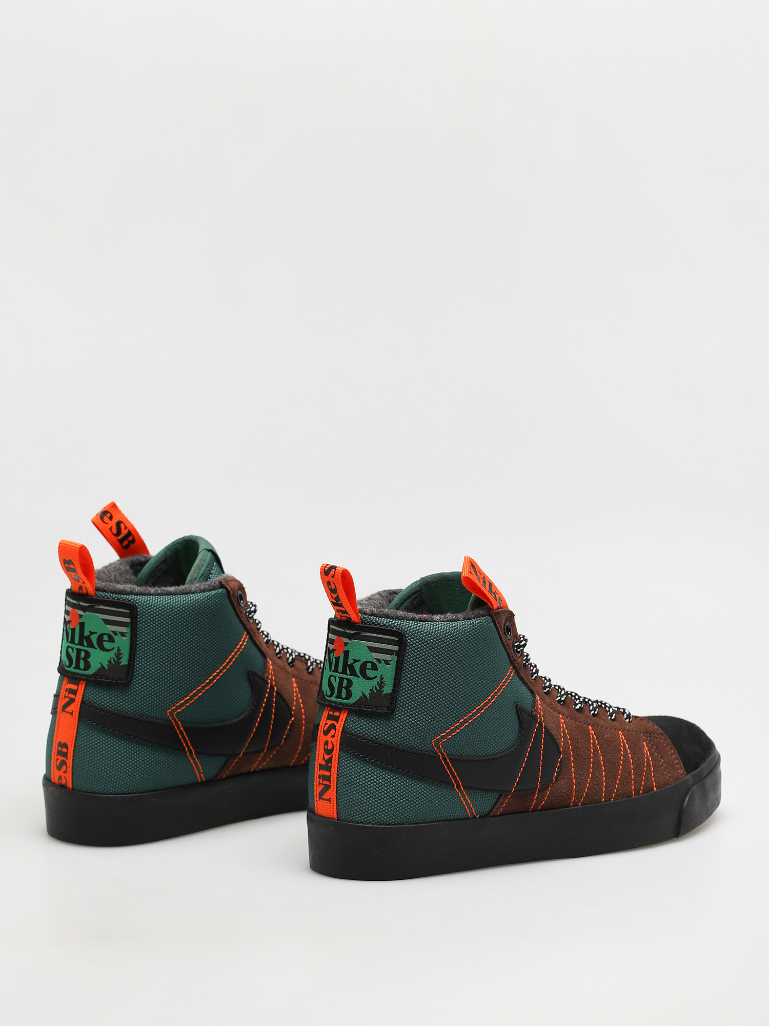 Nike SB Zoom Blazer Mid Premium Shoes (noble green/black white safety orange)