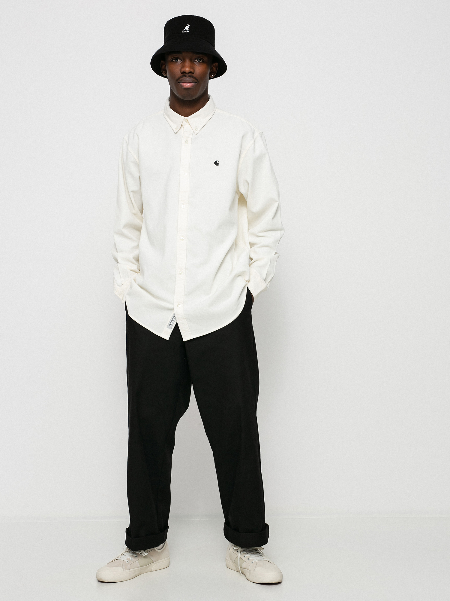 Carhartt WIP Madison Fine Cord Shirt - beige (wax/black)
