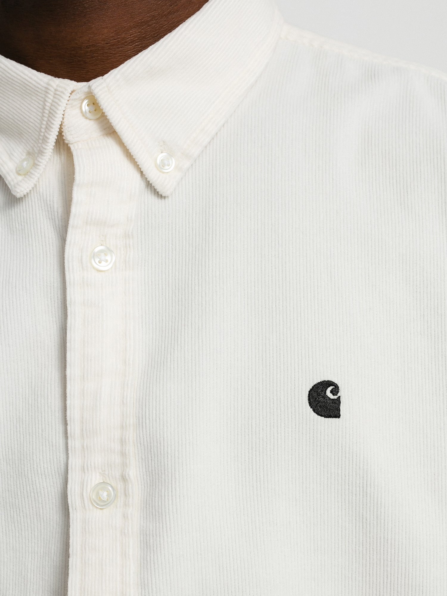 Carhartt WIP Madison Fine Cord Hemd (wax/black)