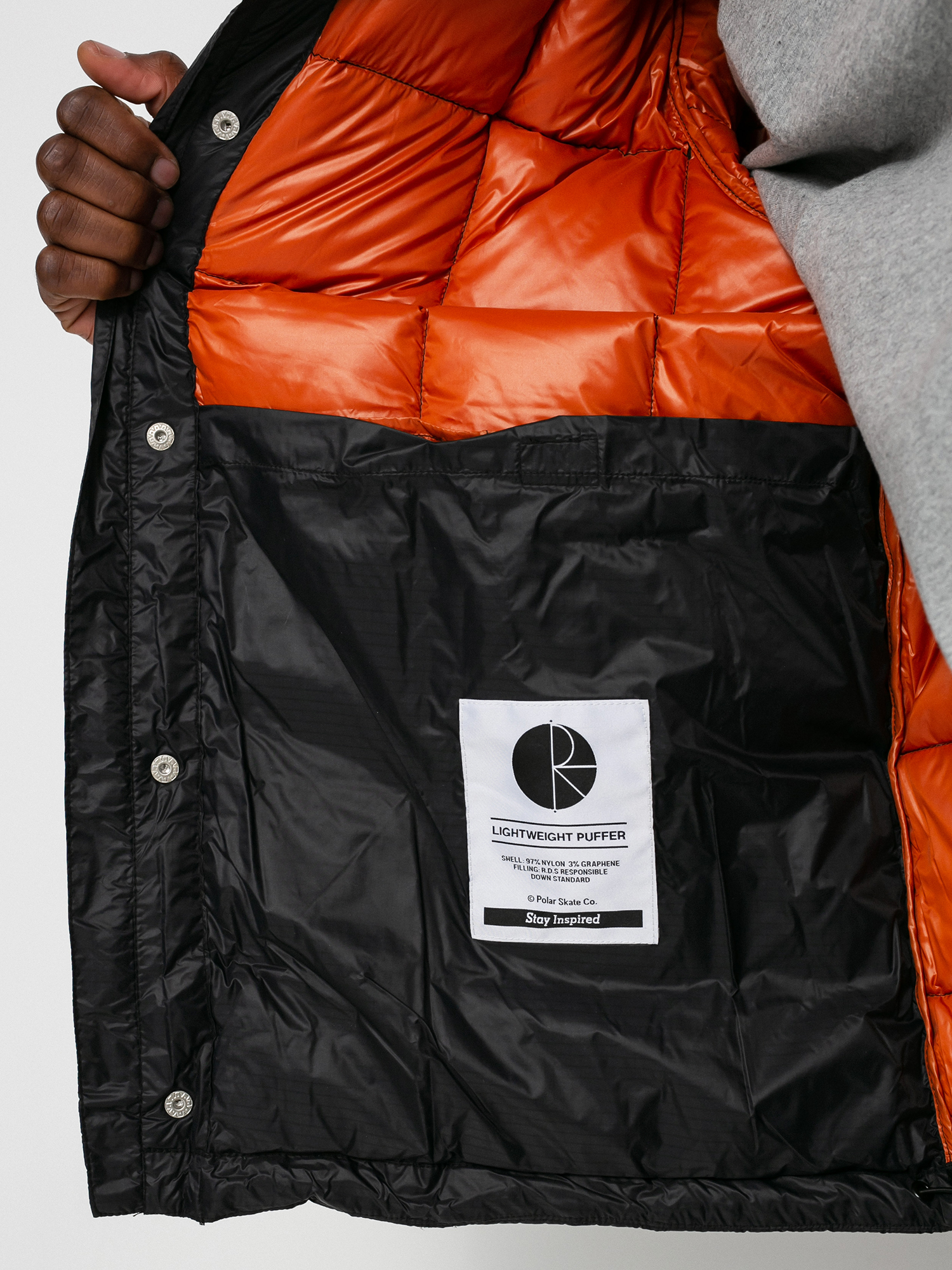 Polar Skate Lightweight Puffer Jacket (black)