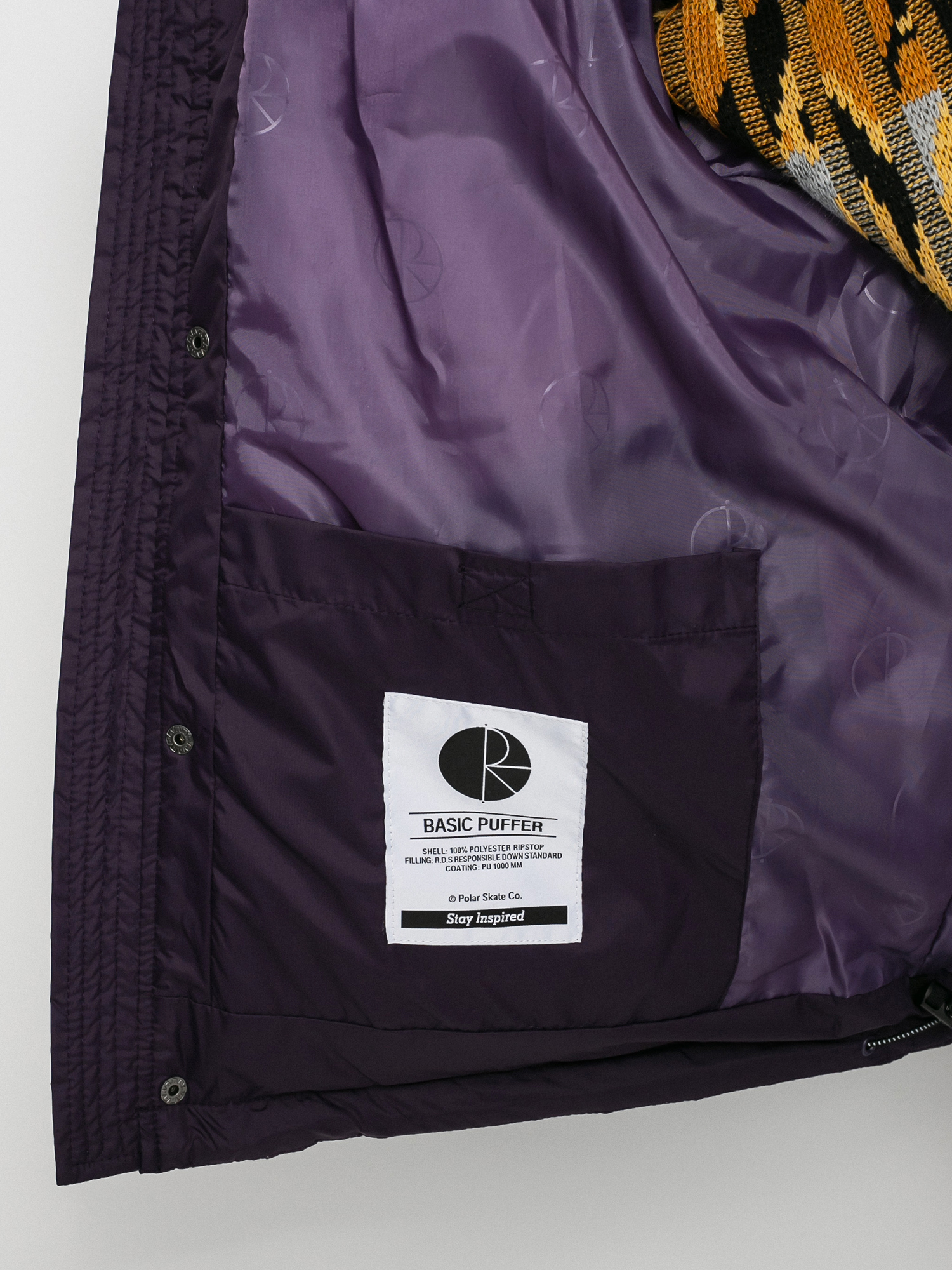 Polar Skate Basic Puffer Jacket (dark violet)