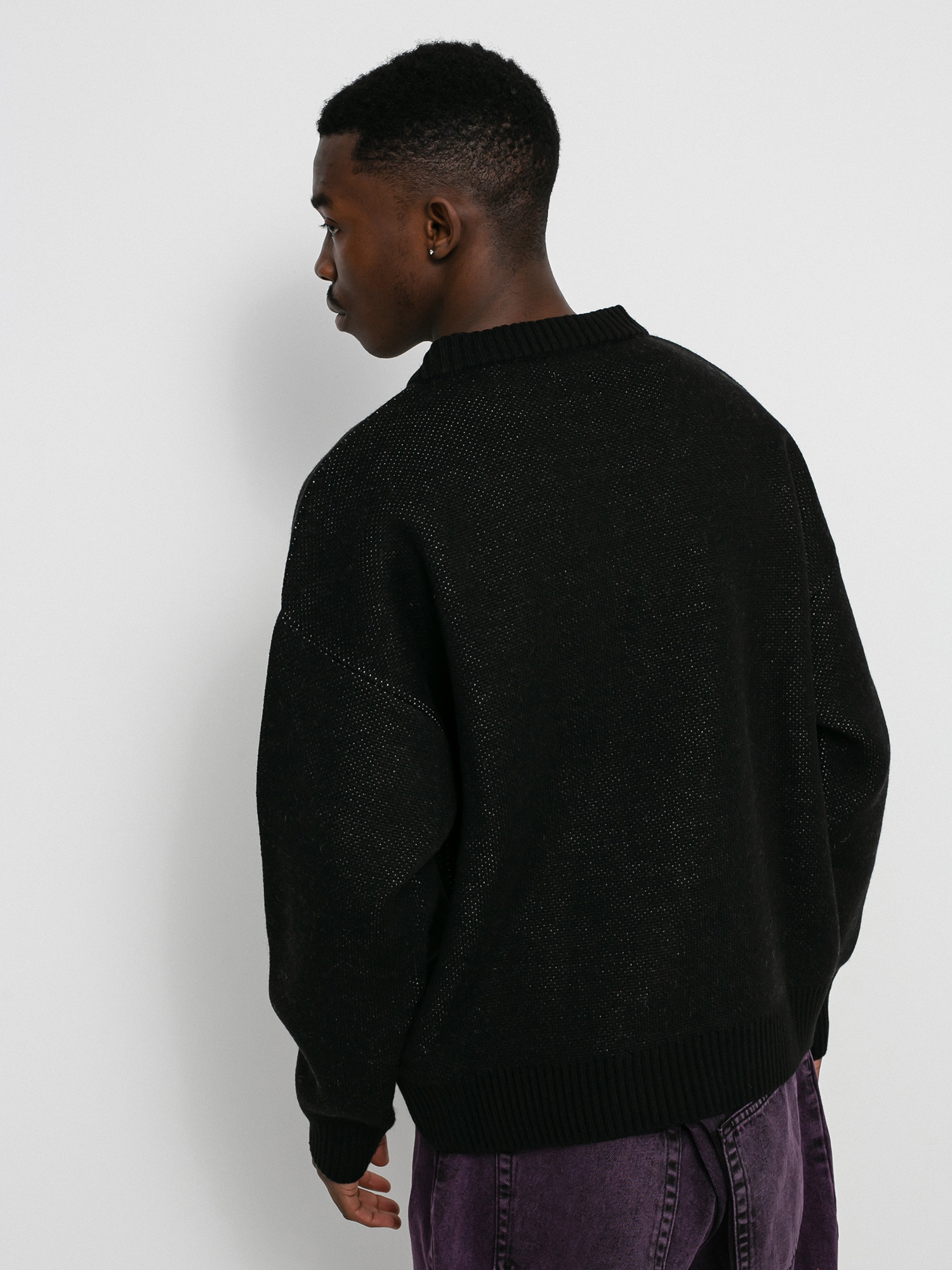 Polar Skate Earthquake Logo Knit Sweater (black)