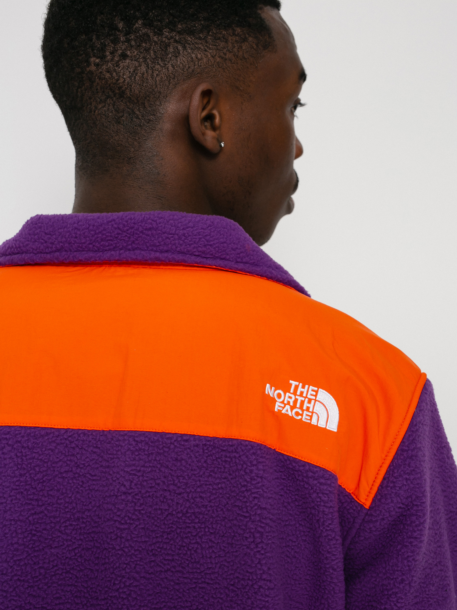 Mens The North Face Denali 2 Fleece (gravity purple/red orange)