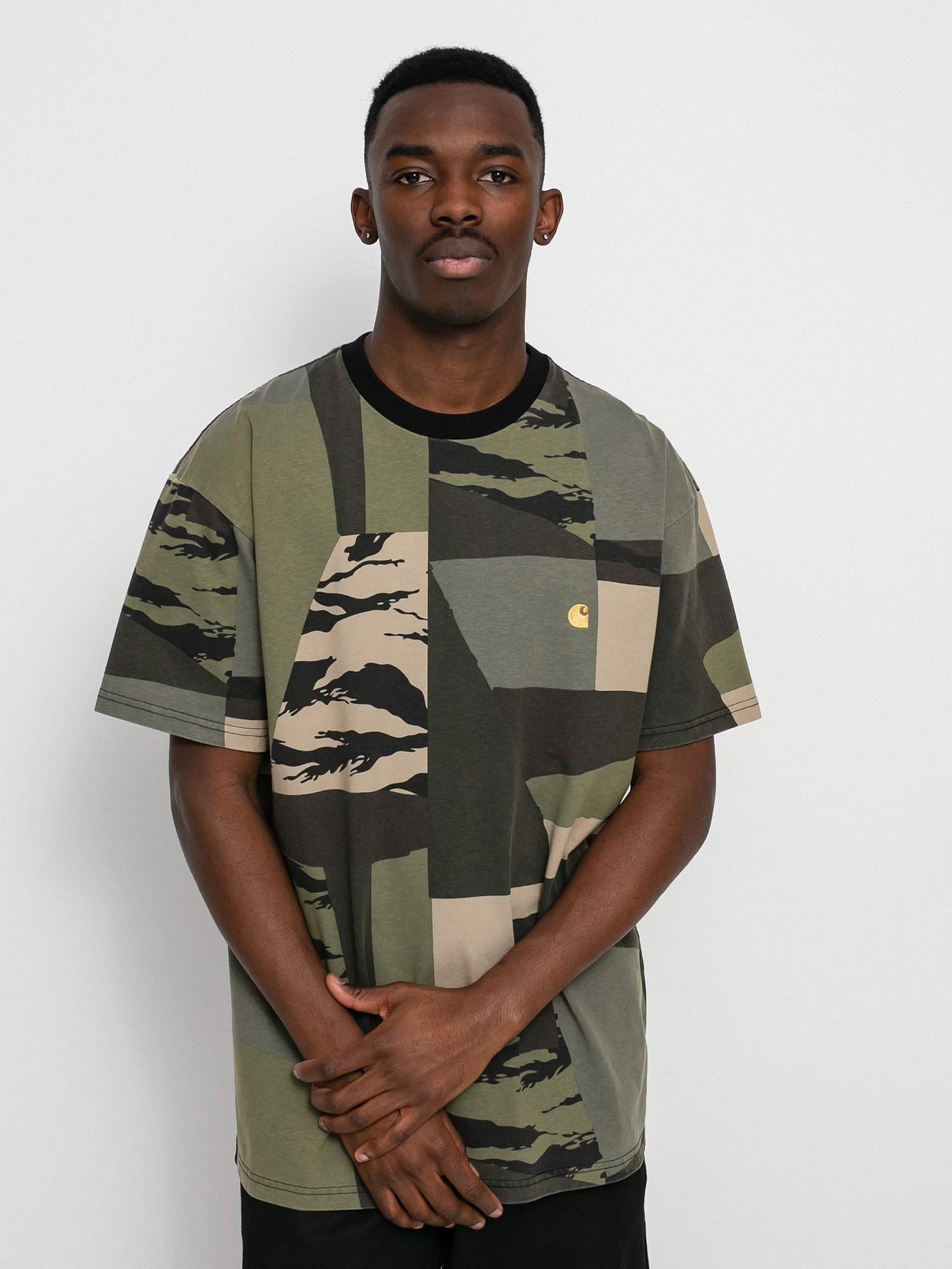 Carhartt WIP Chase T-shirt (camo mend/gold)
