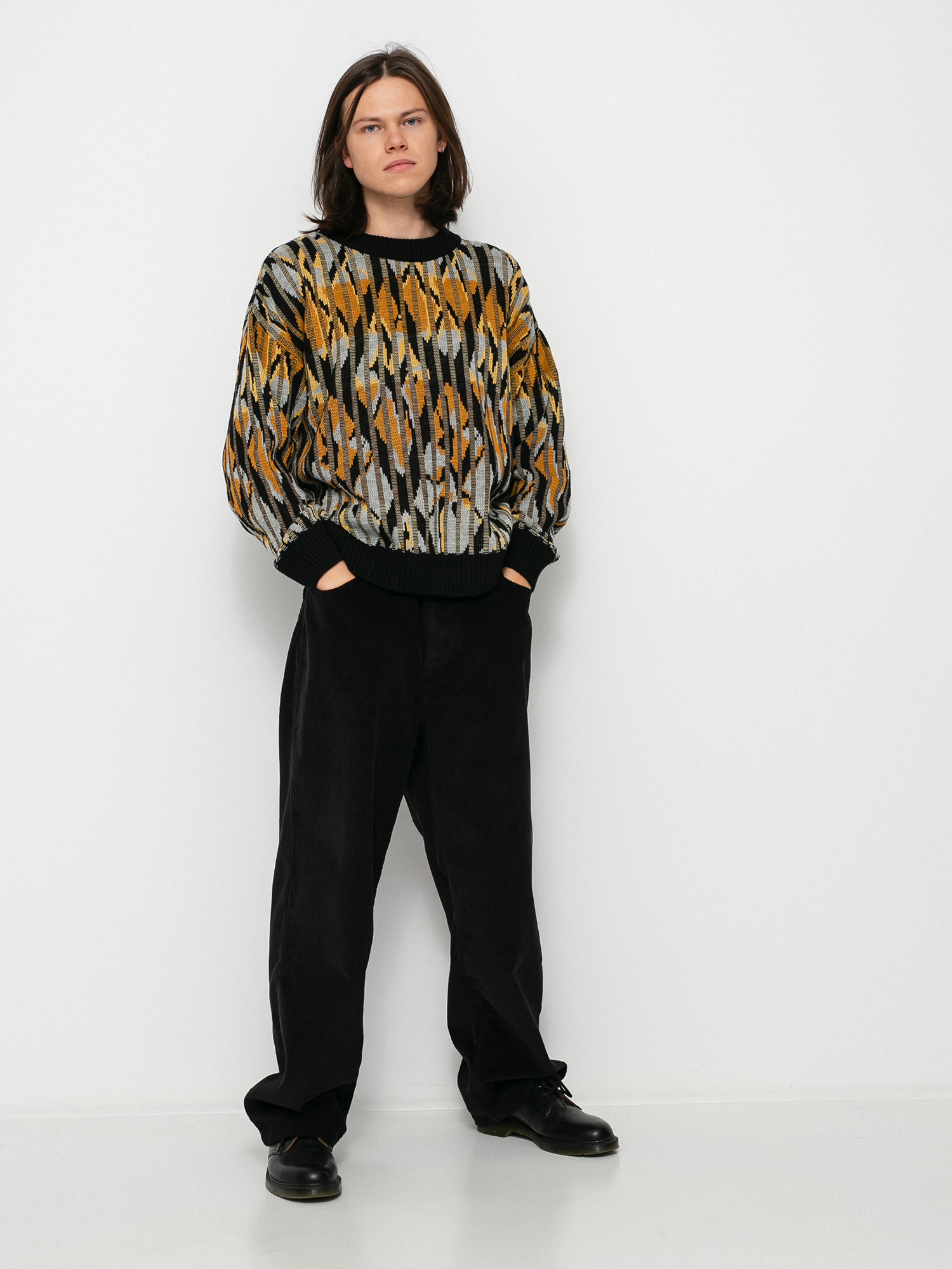 Polar Skate Paul Knit Sweater (black/yellow)