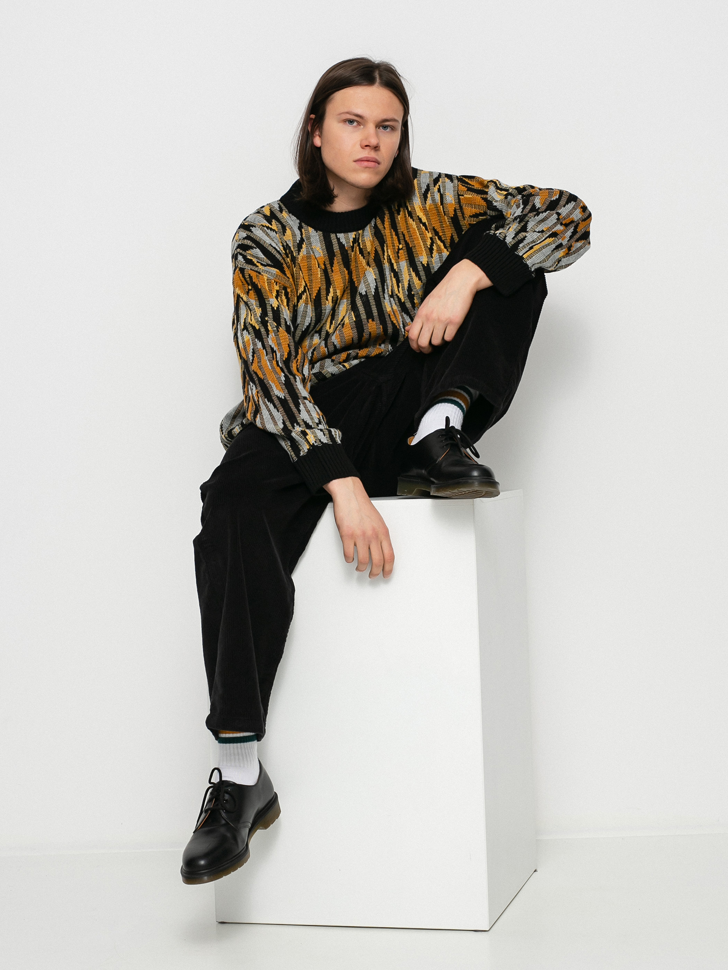 Polar Skate Paul Knit Sweater (black/yellow)