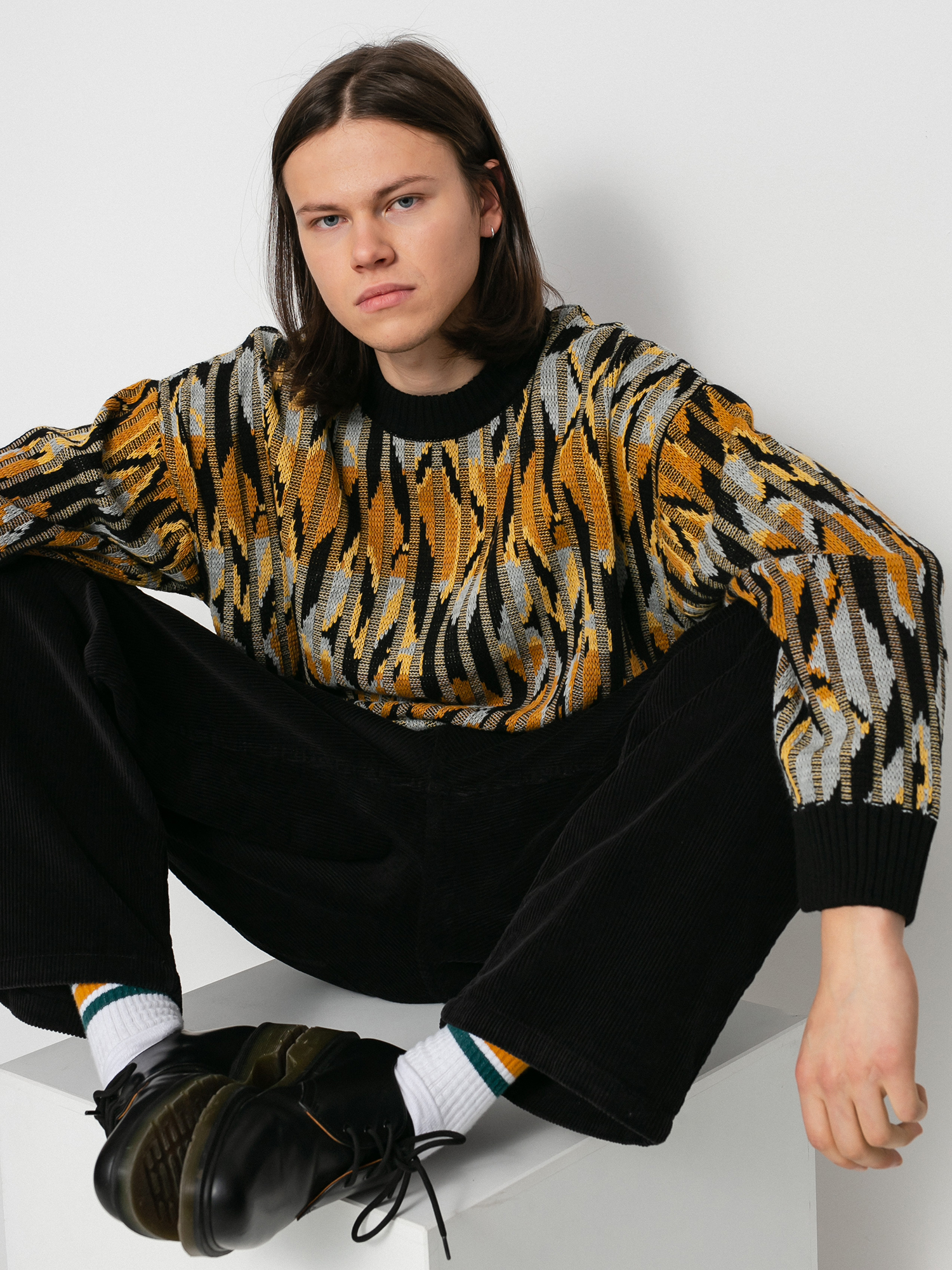 Polar Skate Paul Knit Sweater (black/yellow)
