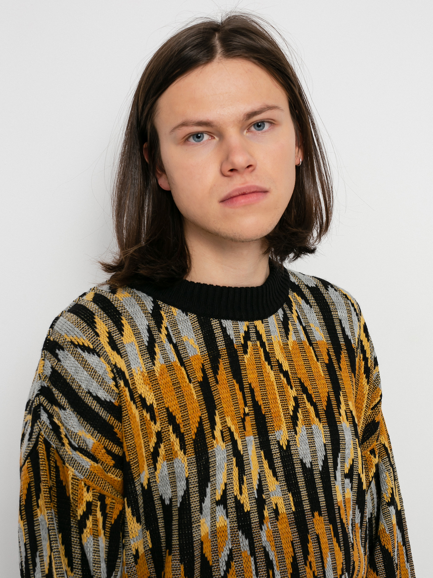 black yellow sweater