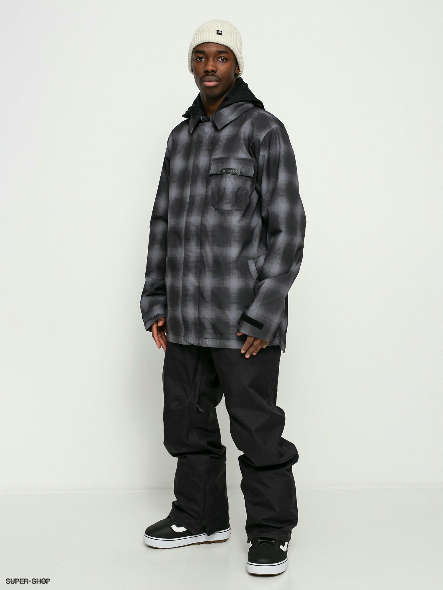 Burton flannel cheap snowboard jacket