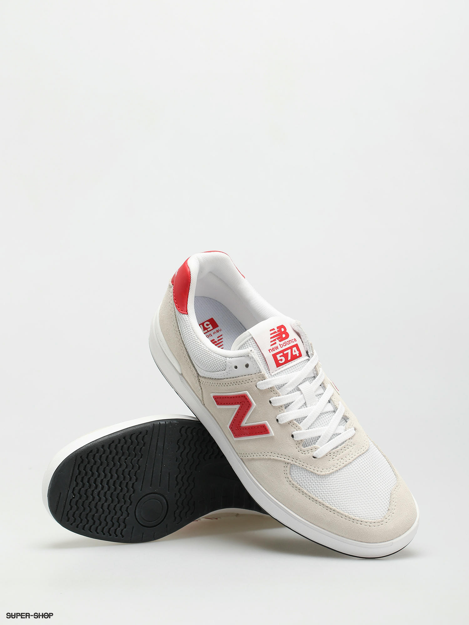 new balance white and red shoes