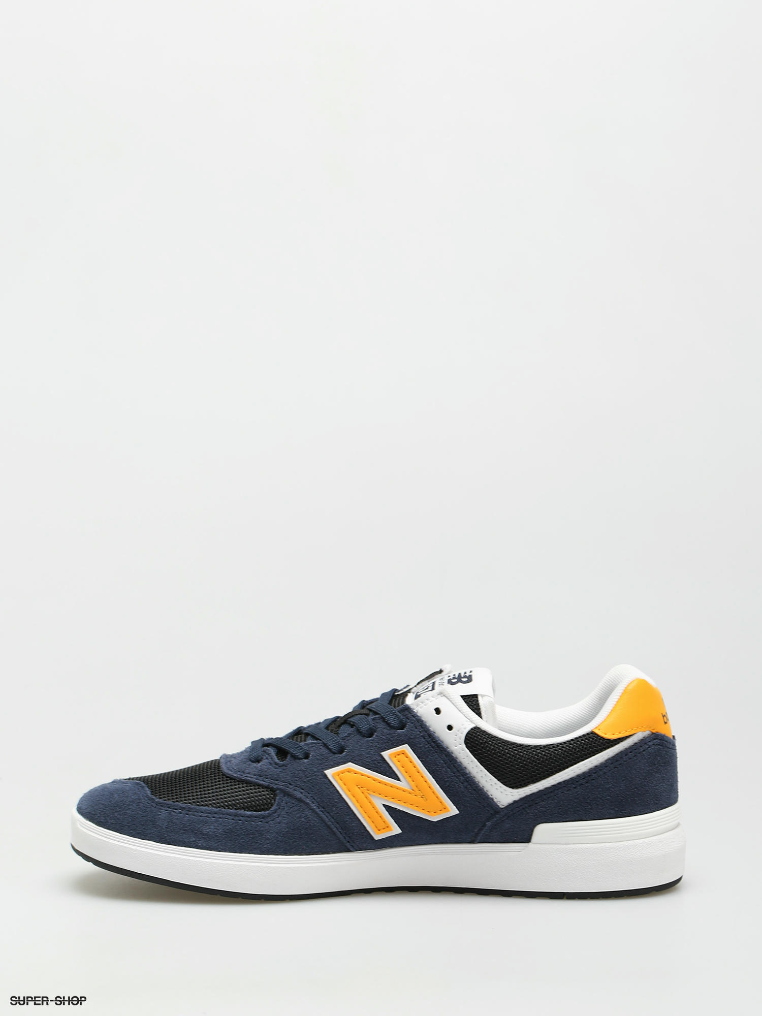 new balance 574 white navy yellow