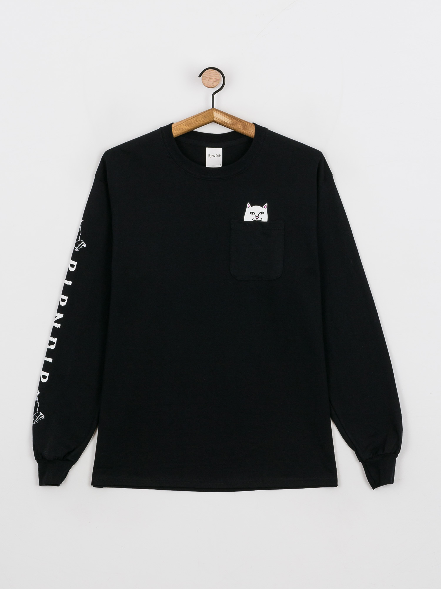 RipNDip Longsleeve Lord Nermal Pocket (black)