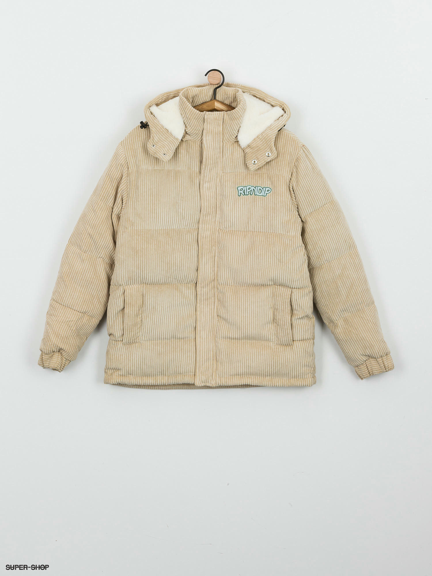 RipNDip Intertwined Corduroy Puffer Jacke (khaki)