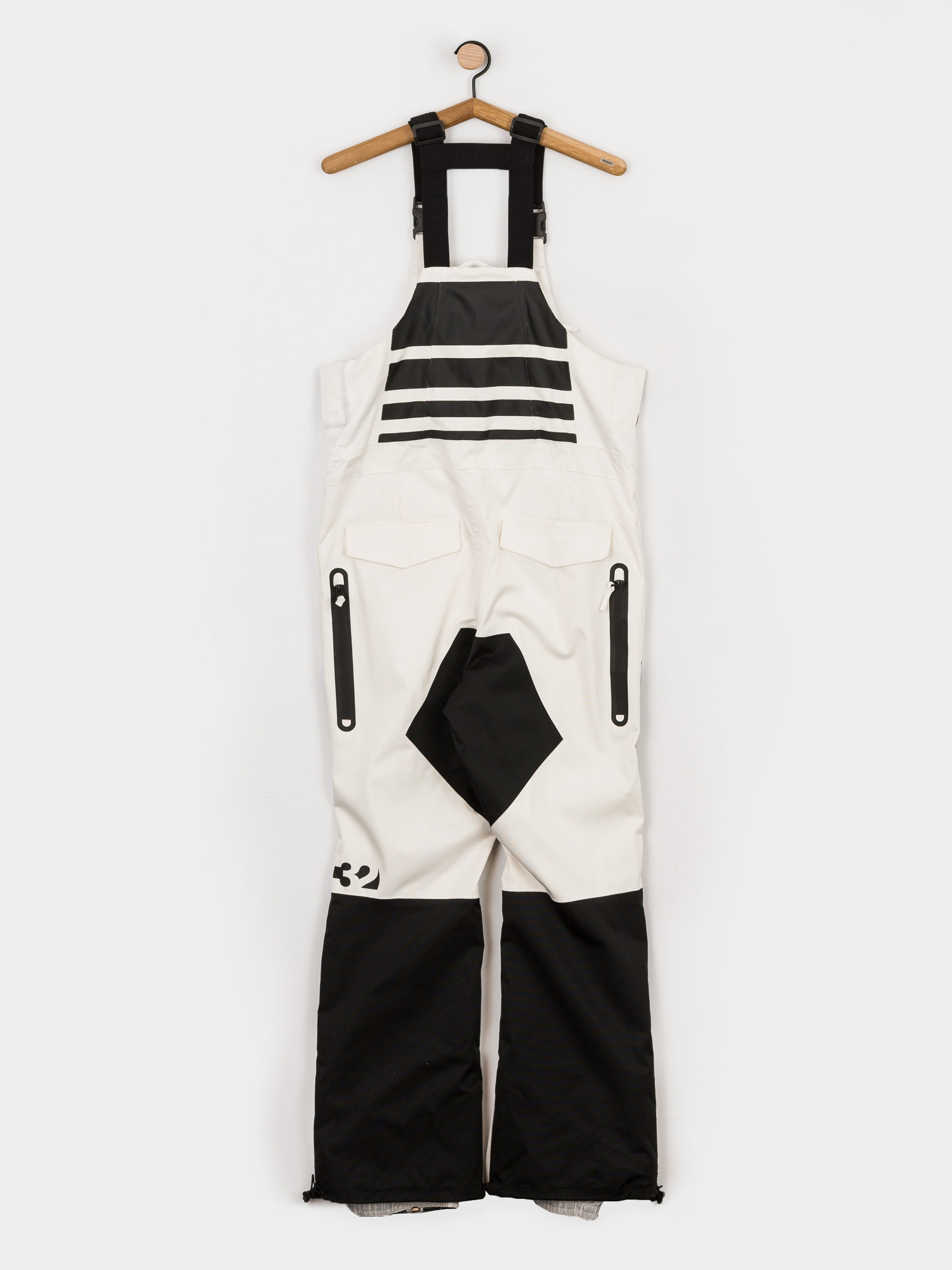 Mens ThirtyTwo Spring Break Bib Snowboard pants (white/black)
