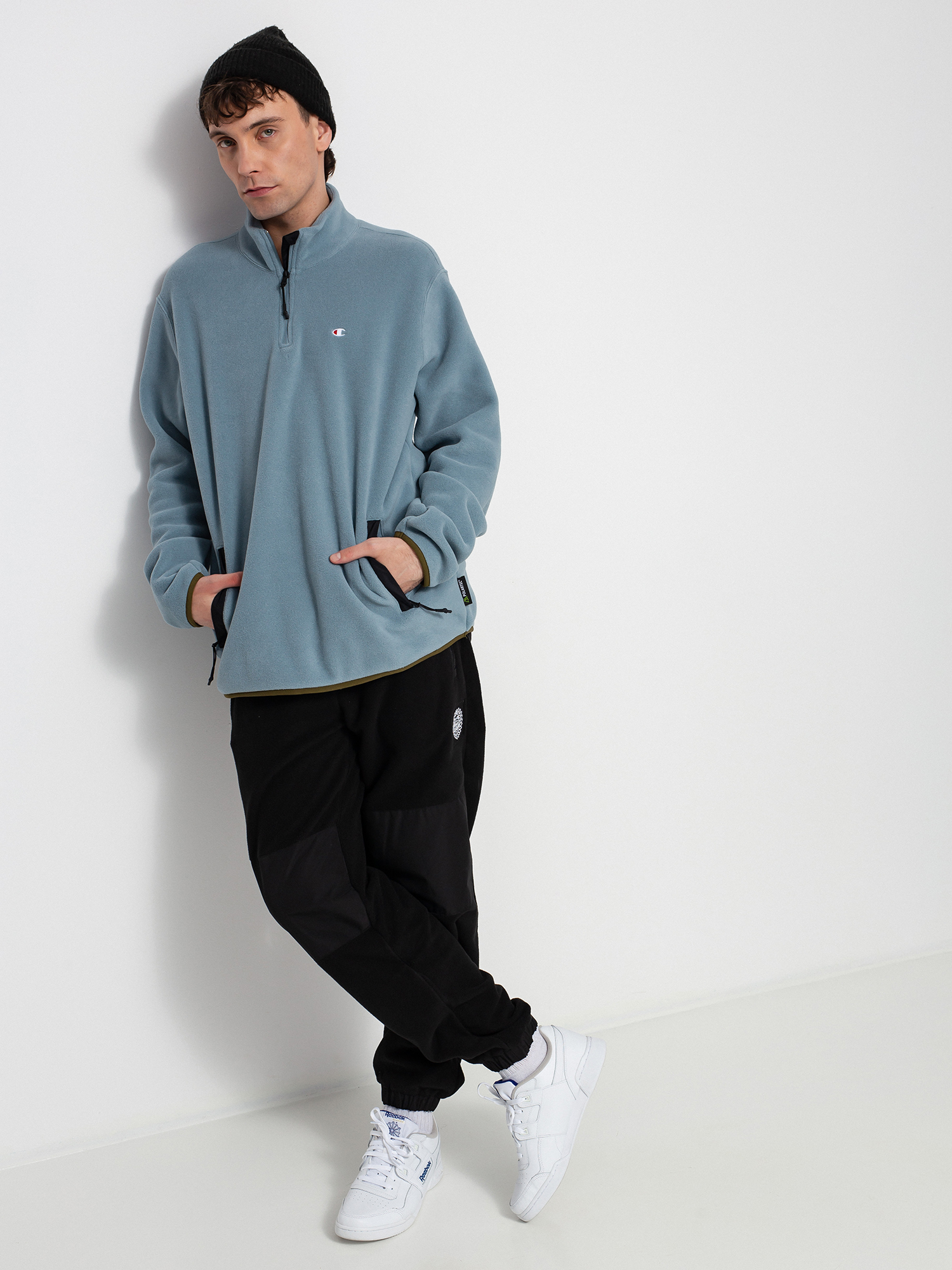 Champion Half Zip Top 215107 Sweatshirt blue (trp/dko/nbk)