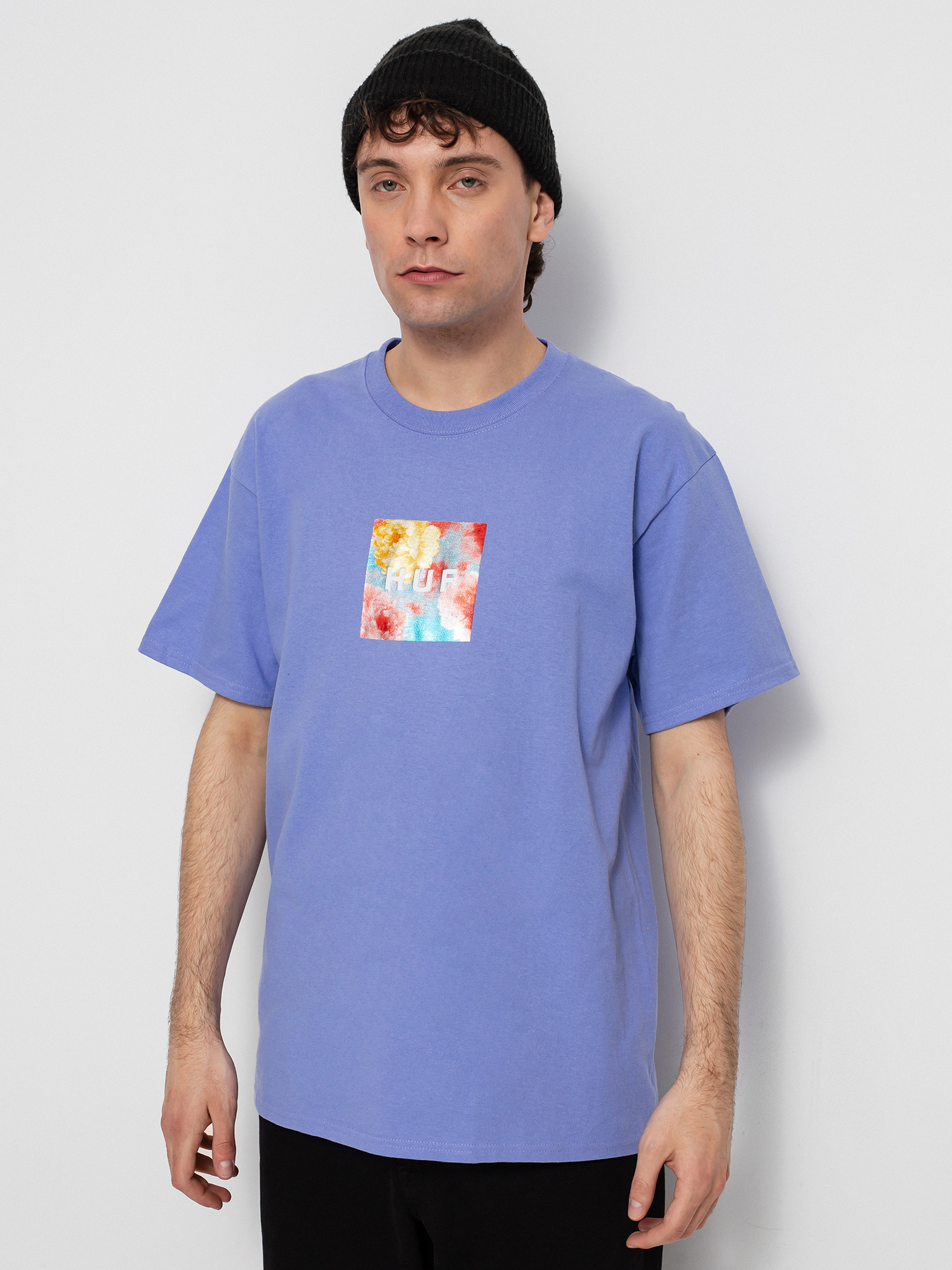 HUF Foil Flower Box Logo T-shirt - violet (violet)