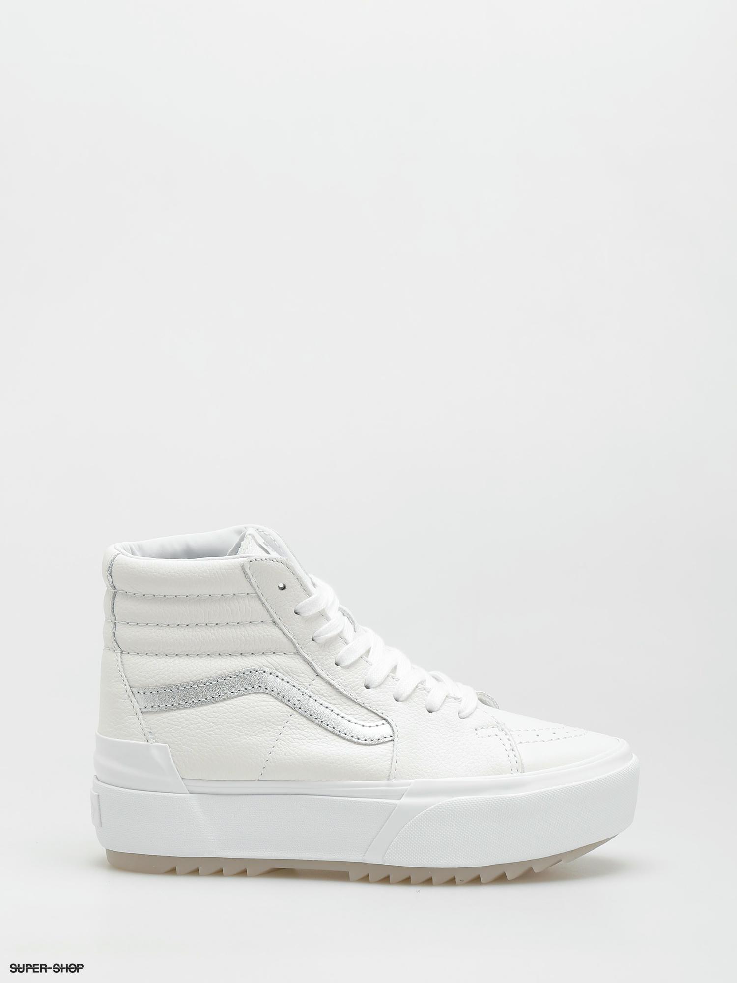 vans sk8 hi true white leather