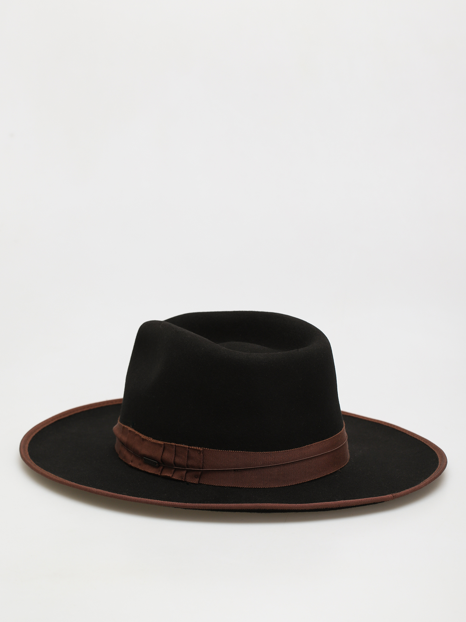 brown and black fedora