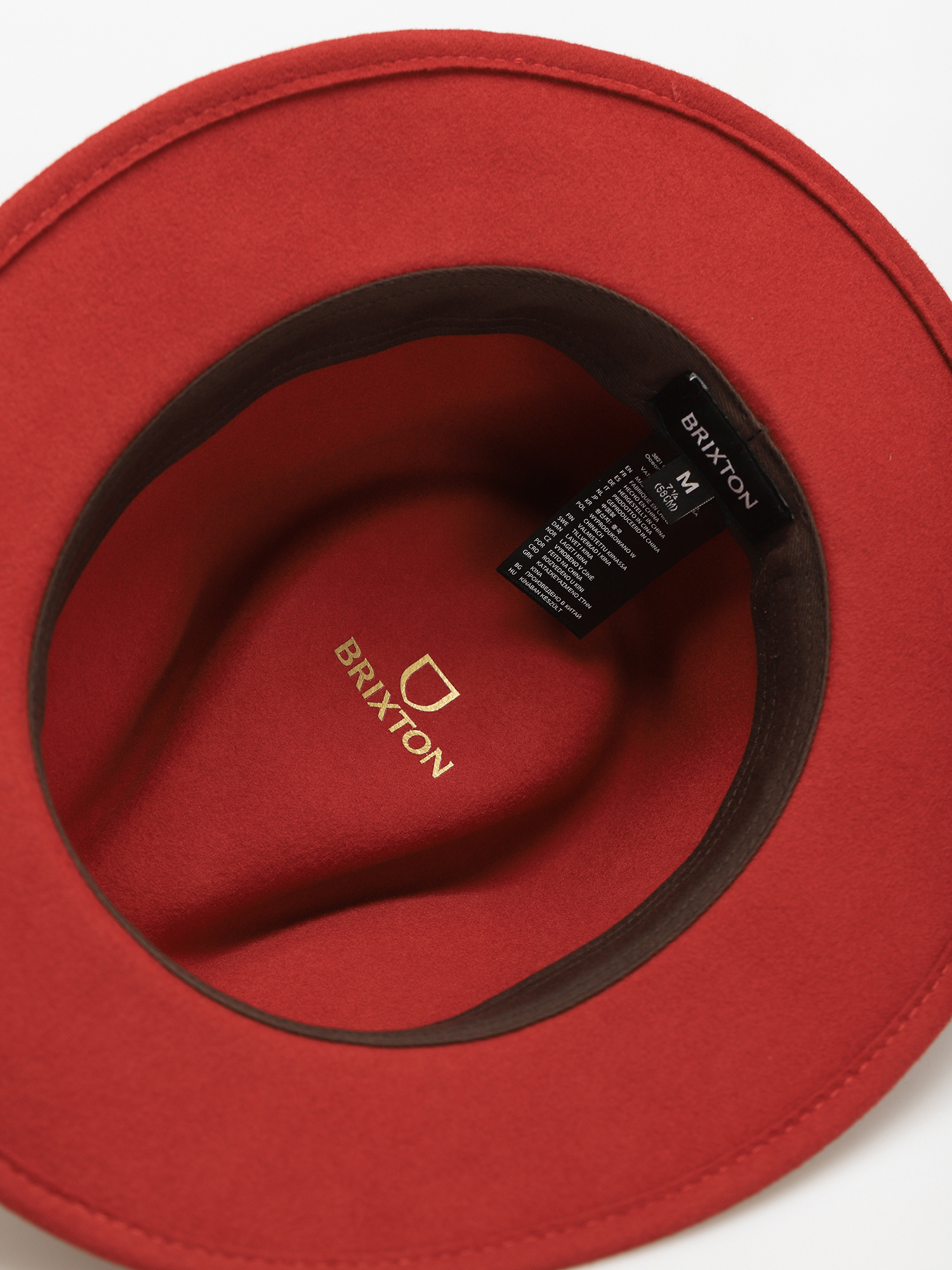 Brixton Messer Packable Fedora Hat (phoenix orange)