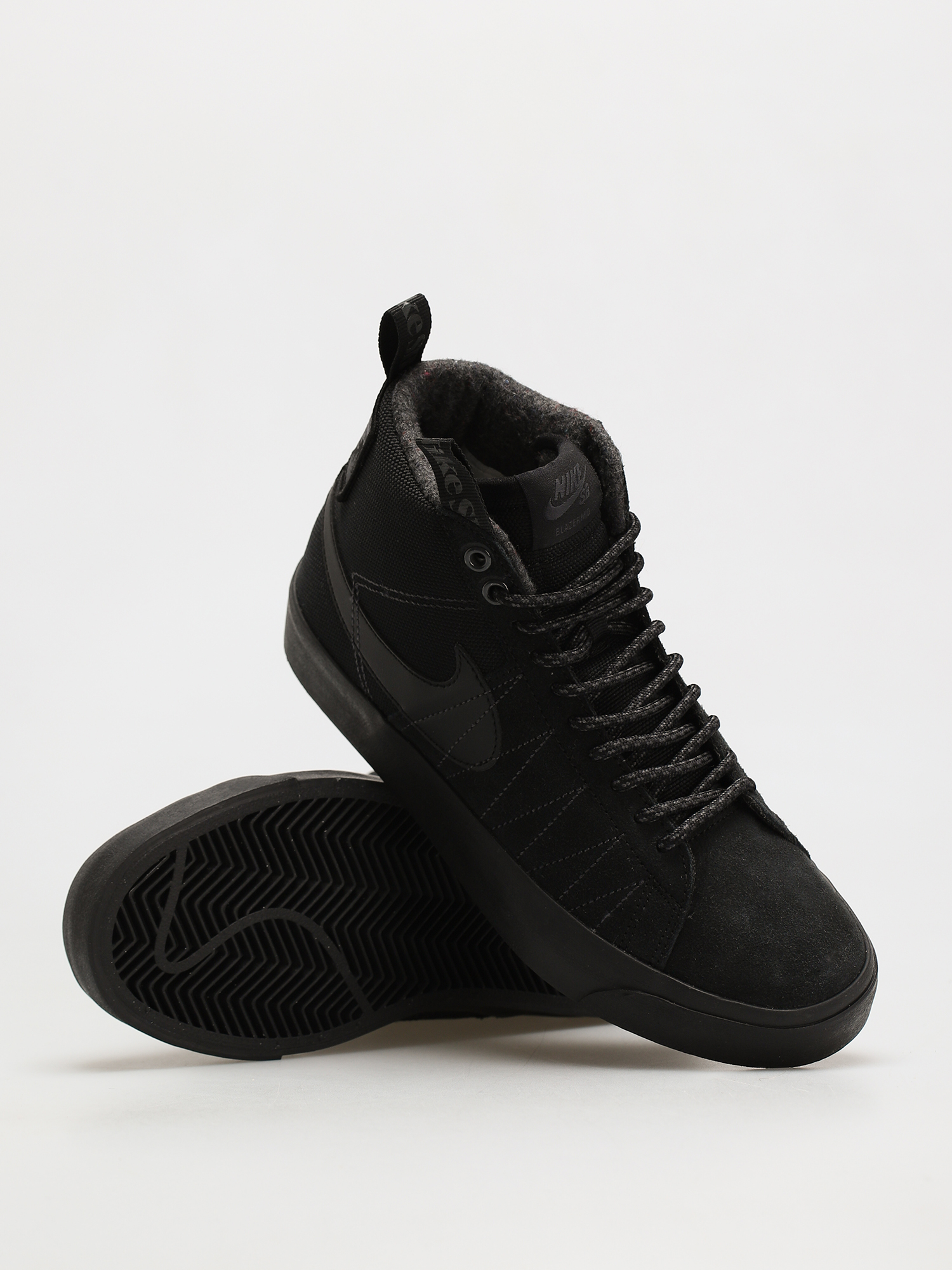 Triple Black Blazer Shoes Black HOT High Top Black Nike Blazer Mid