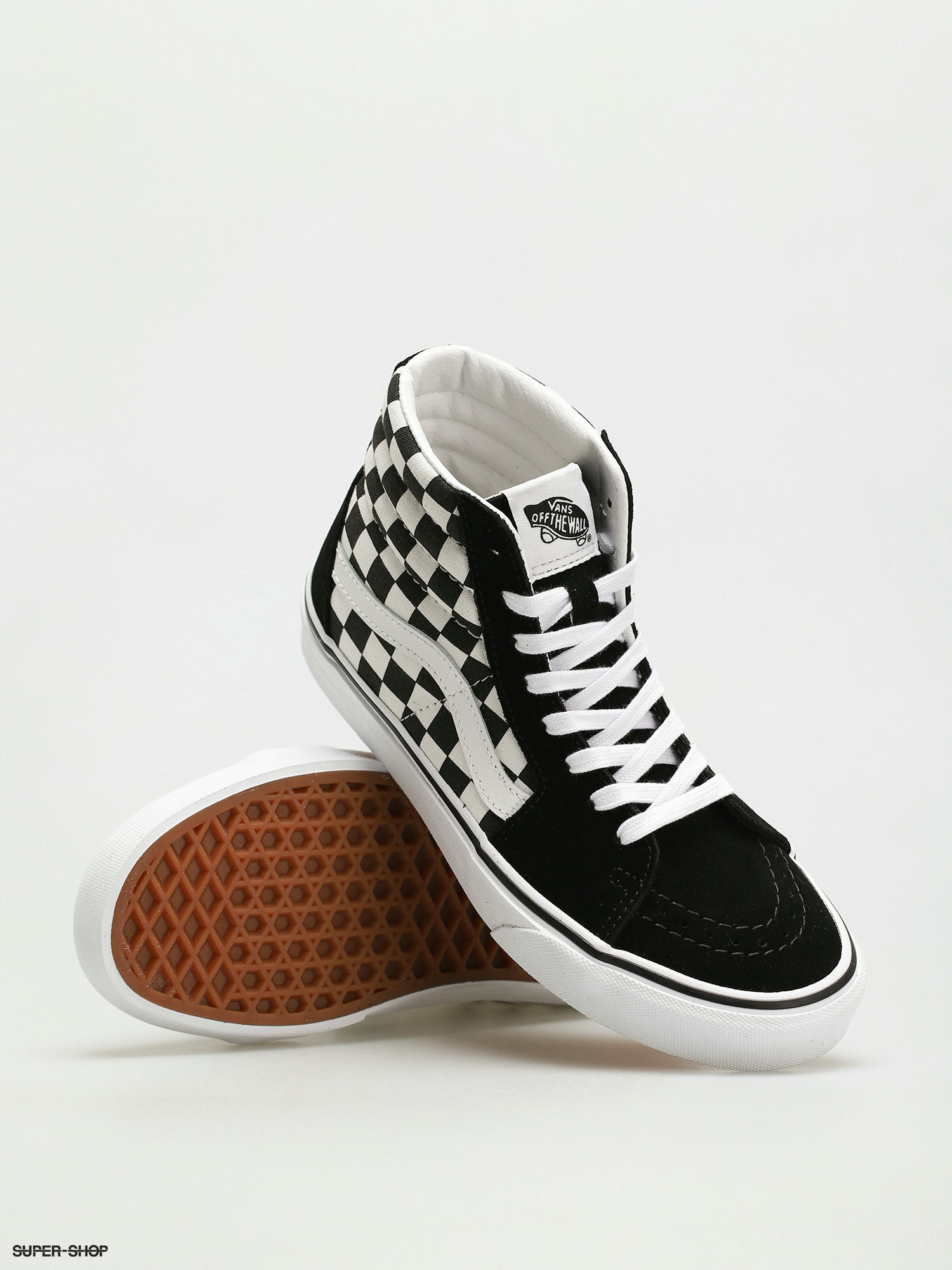 Vans mid best sale top checkerboard