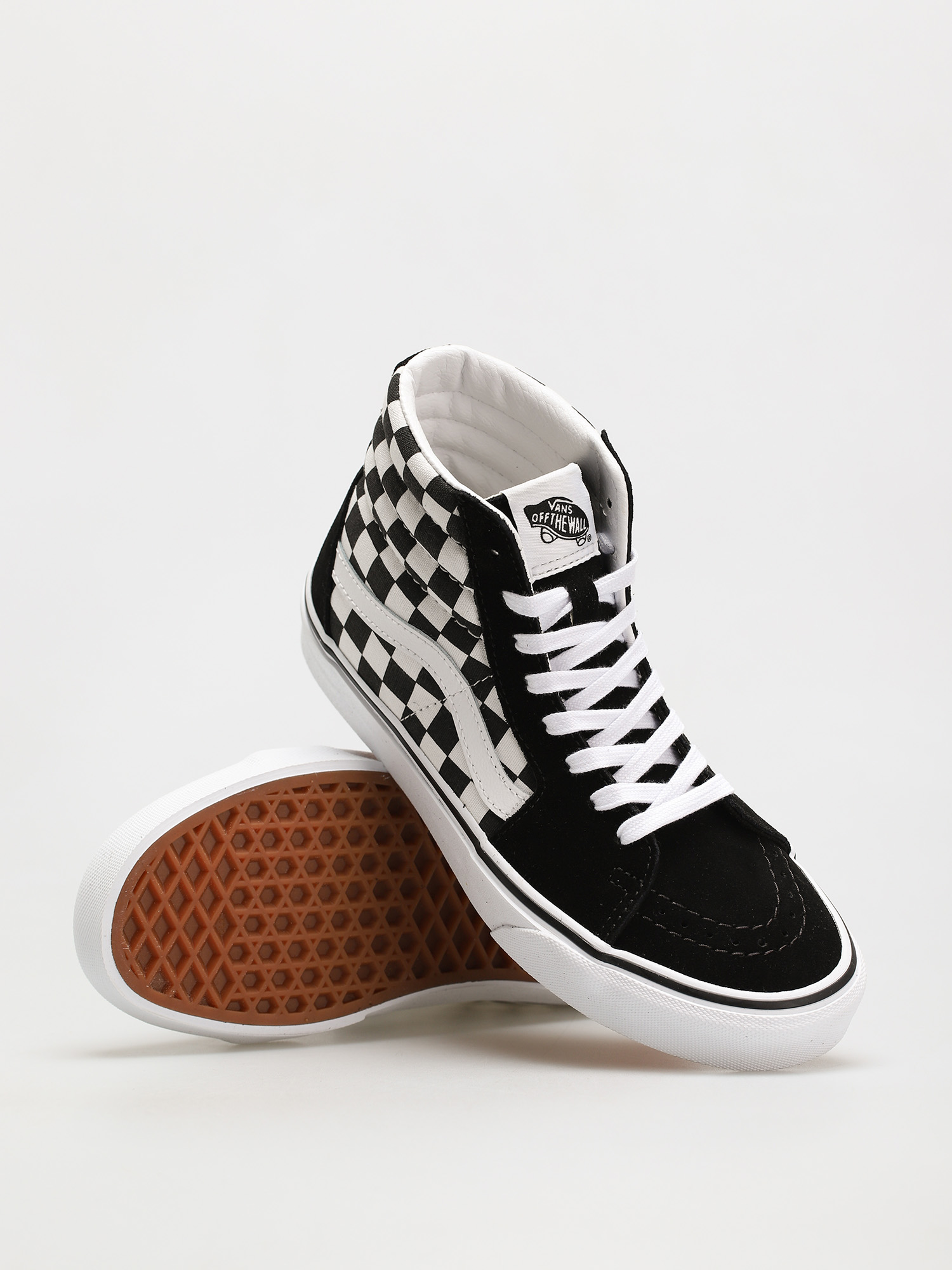 Vans Sk8 Hi Shoes (checkerboard/blk/tr wht)