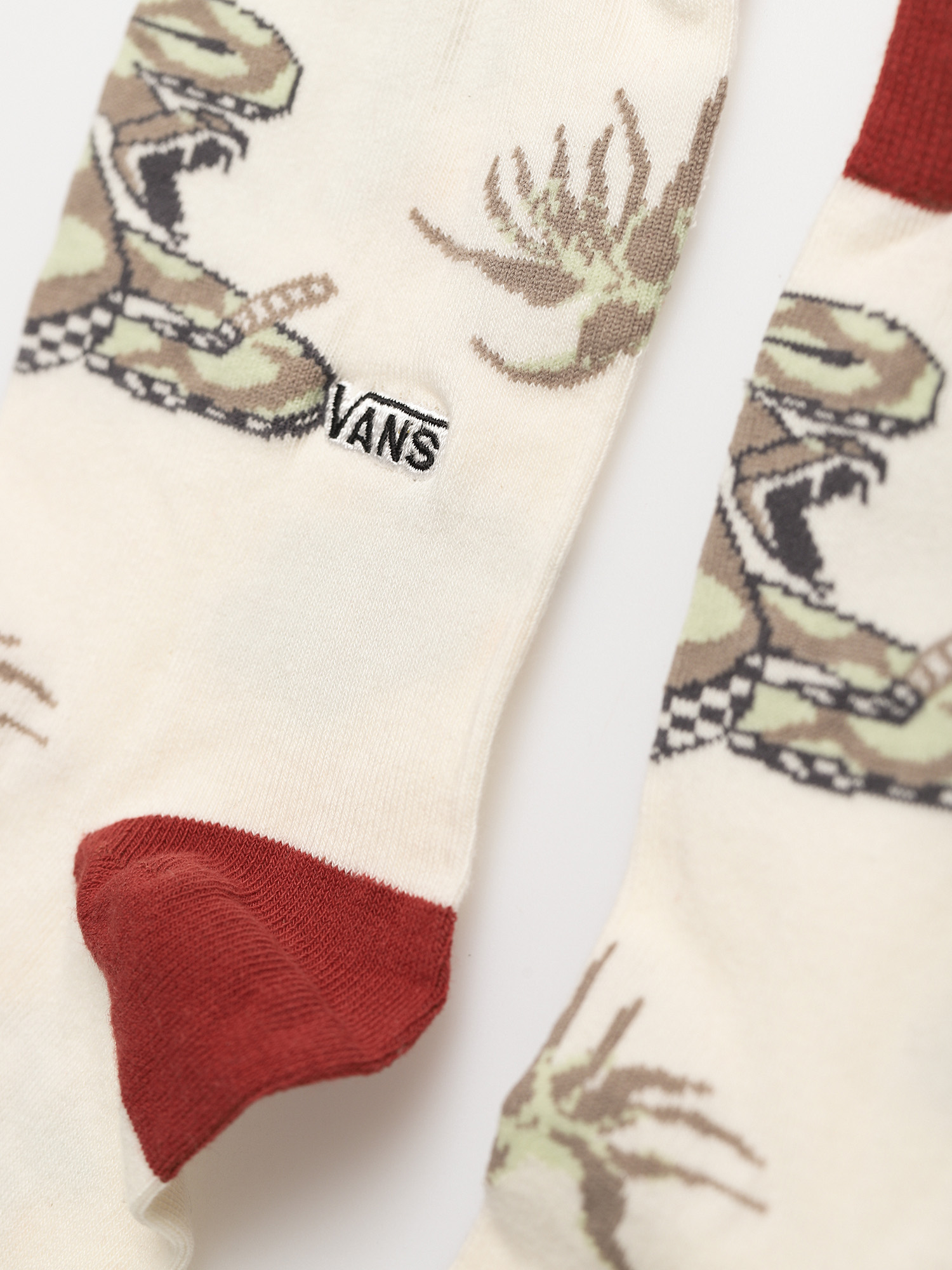Vans Classic Print 3/4 Crew Socks (antique white)