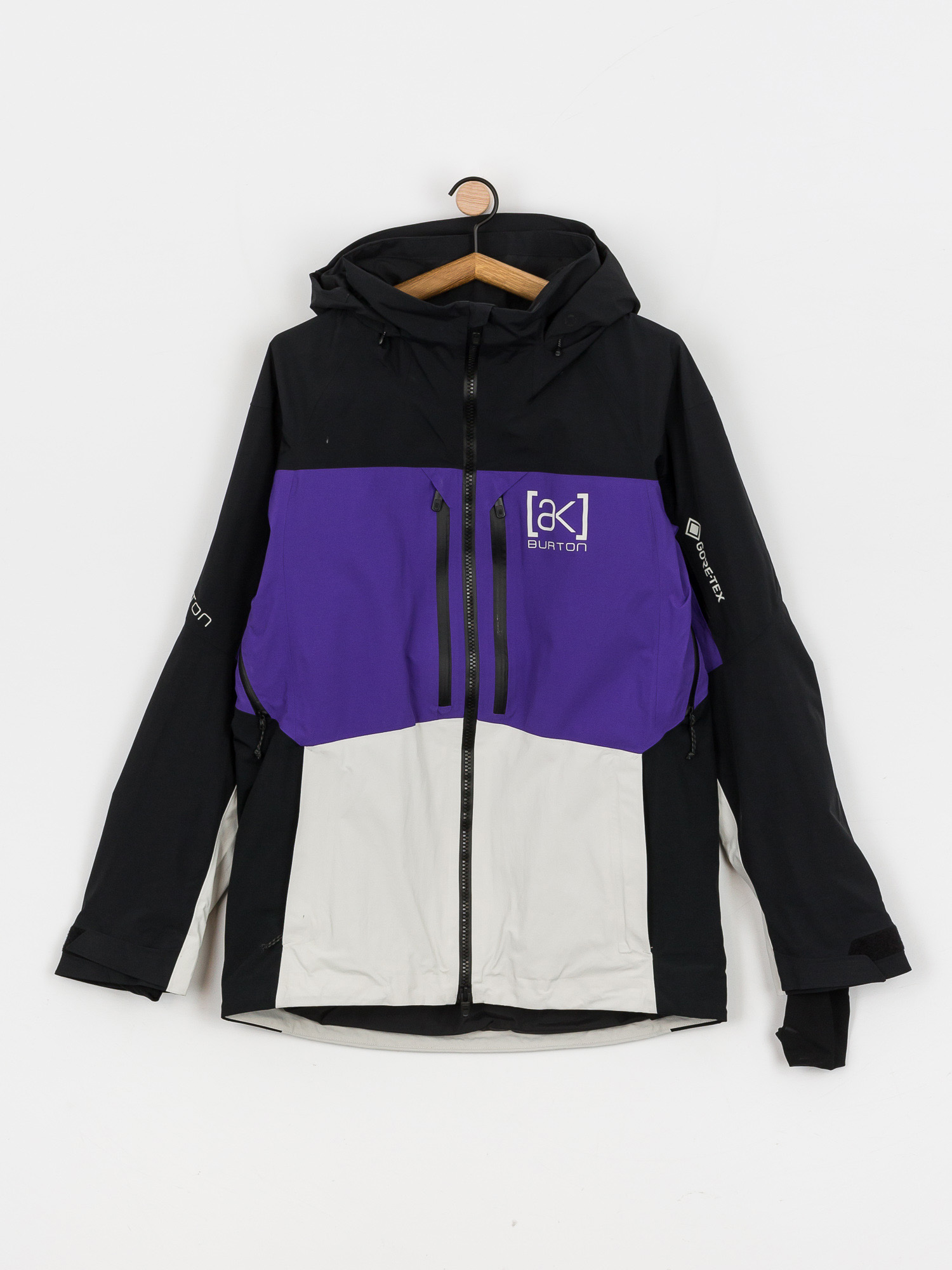 Mens Burton Ak Gore Tex Swash Snowboard jacket (true black/prism violet/lunar gray)