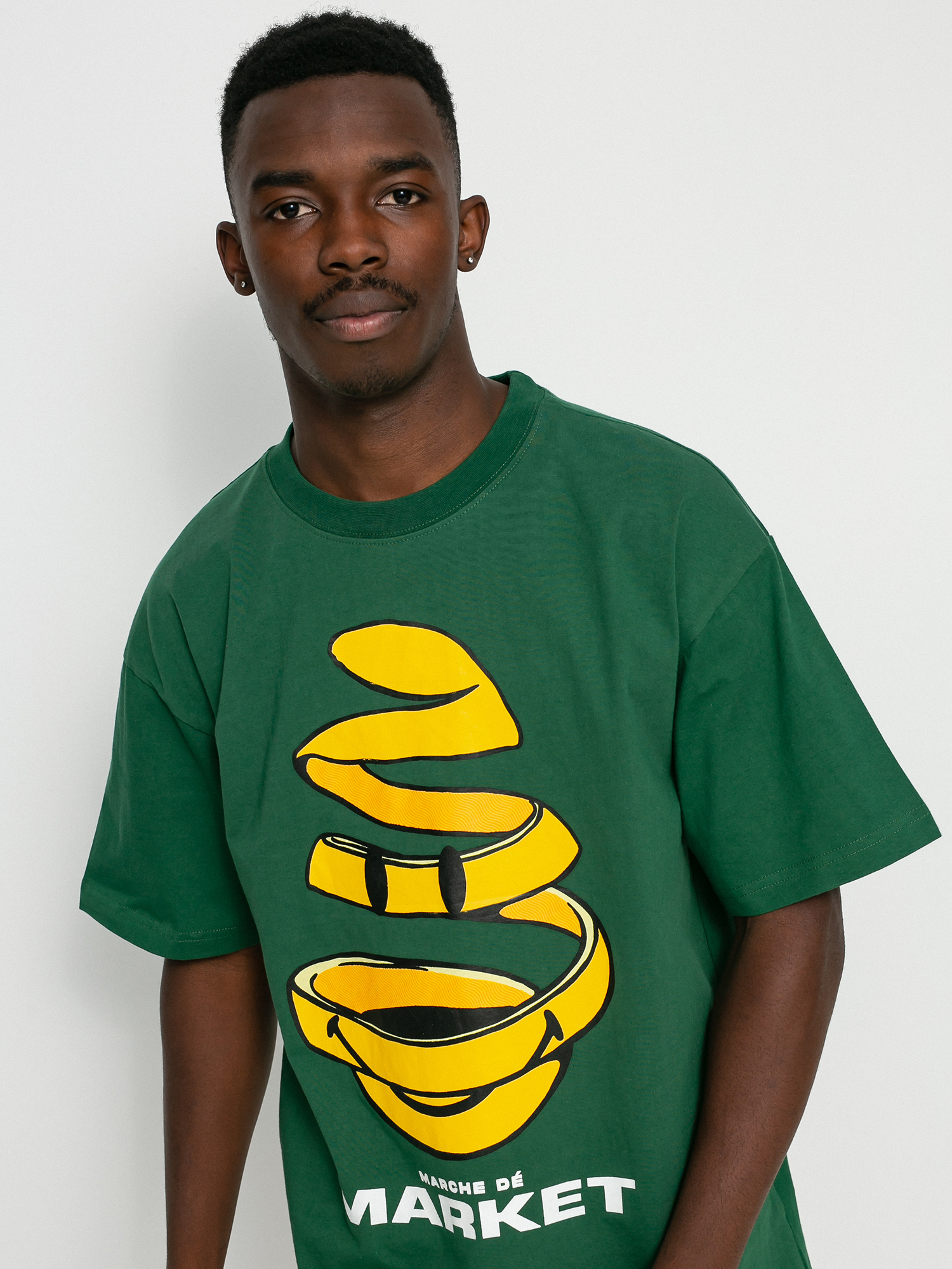 Chinatown Market Smiley Marche De Market T-shirt (forest green)
