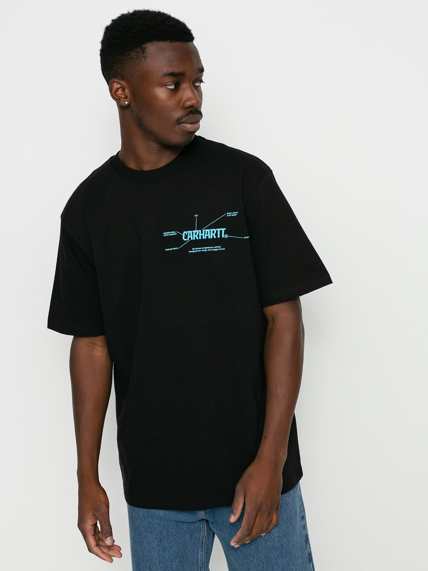 carhartt light blue t shirt