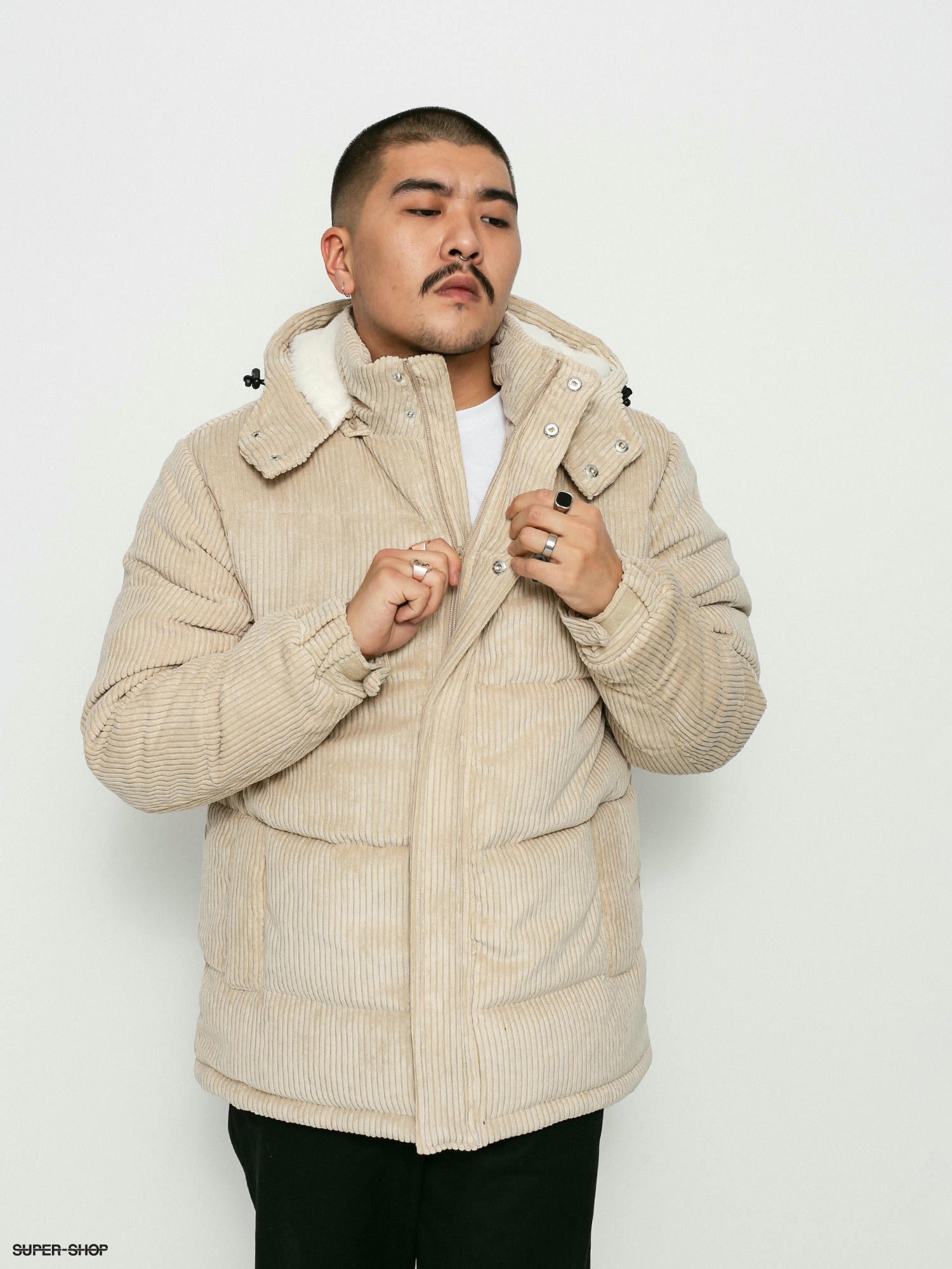 RipNDip Intertwined Corduroy Puffer Jacke (khaki)