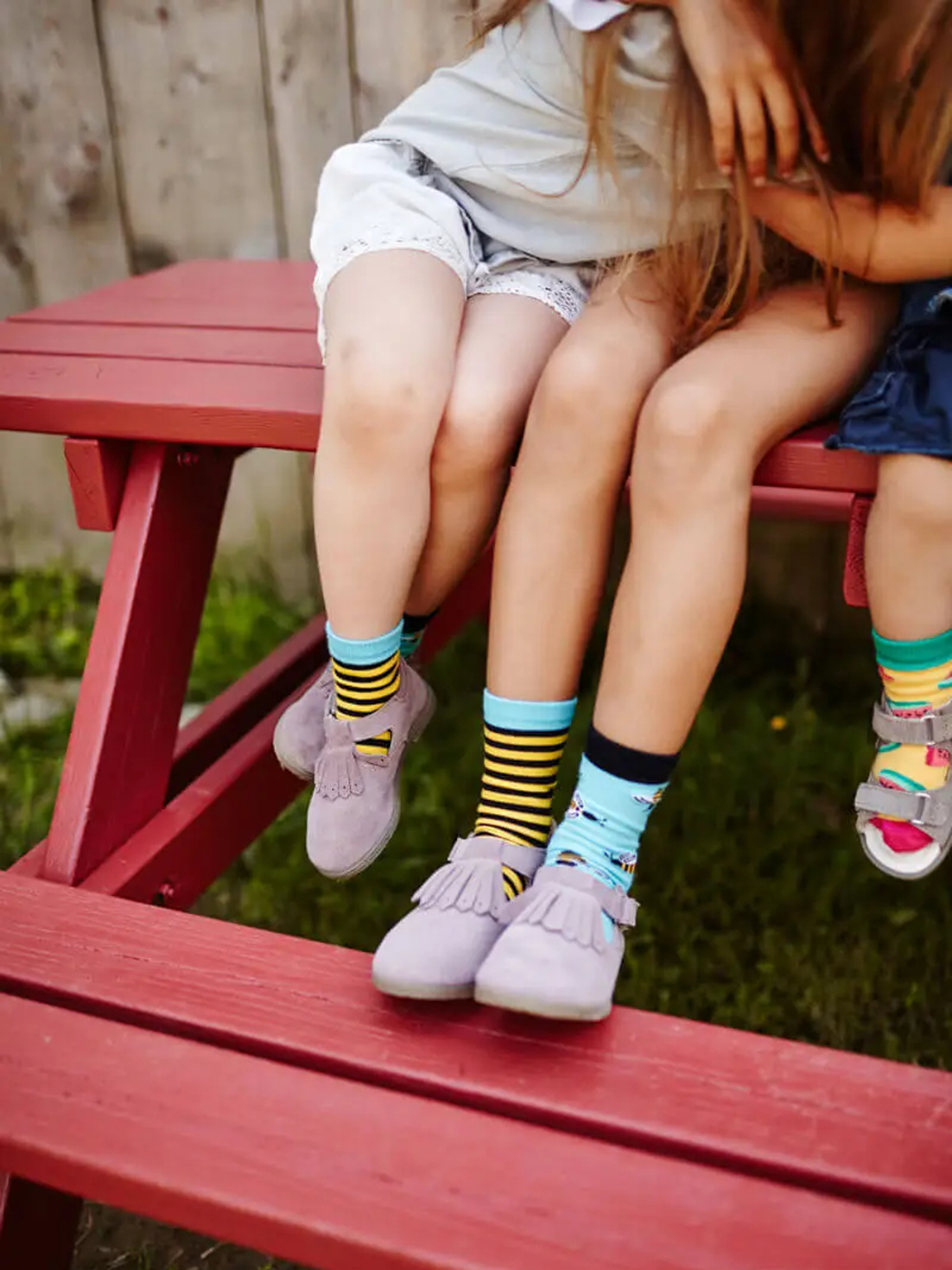 Many Mornings Bee Bee Kids JR Socks (blue/yellow)